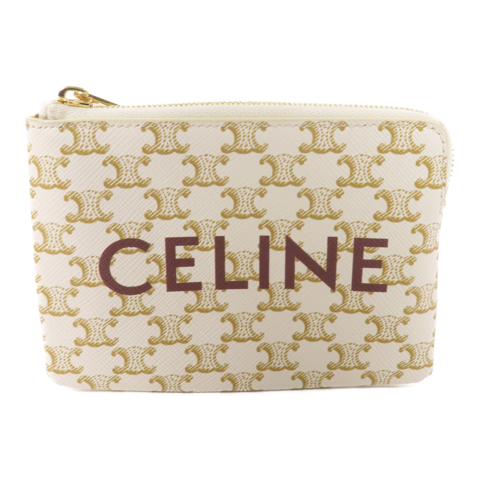 CELINE 塗層帆布Coin Purse金扣零錢包