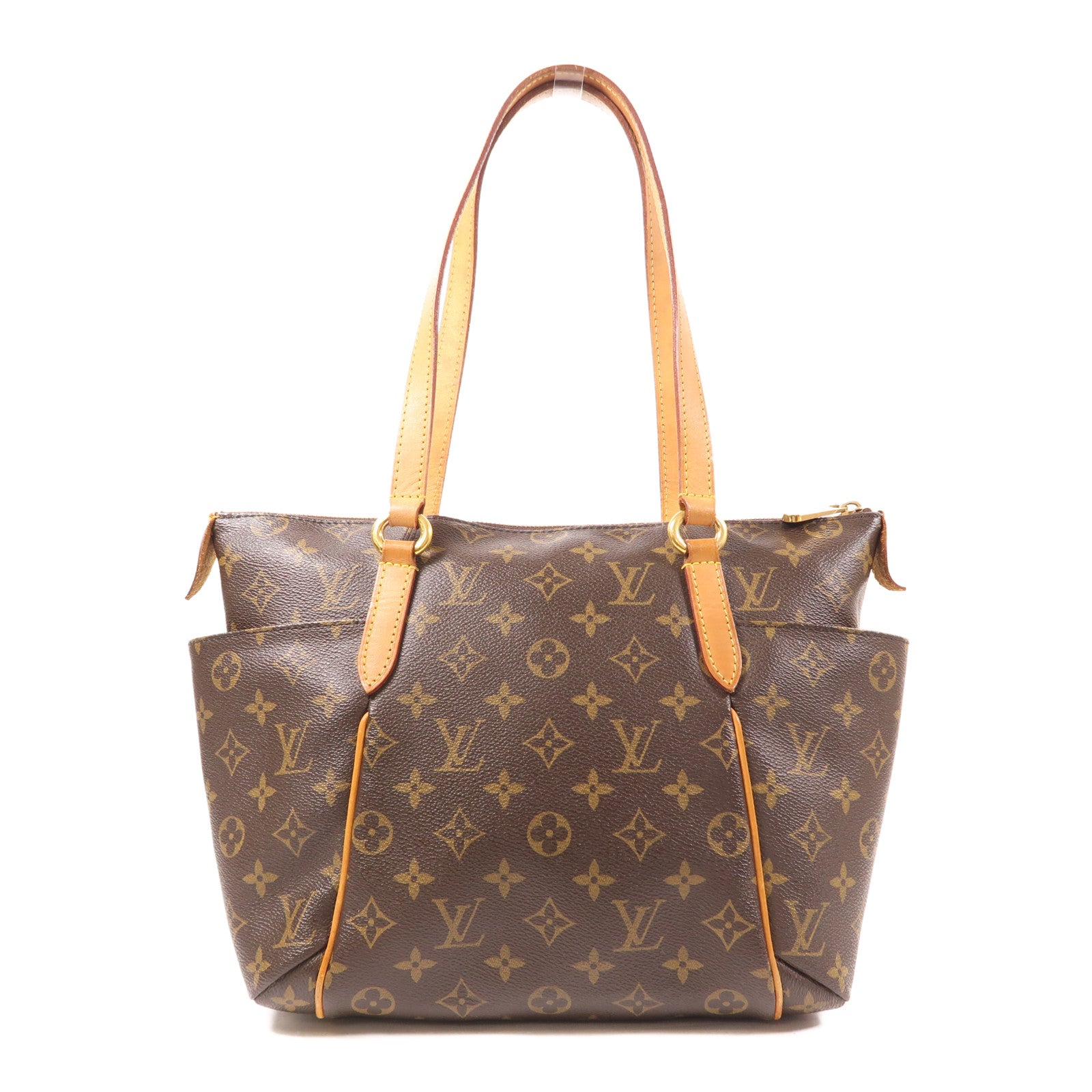 LOUIS VUITTON Monogram Totally PM金扣肩背袋/手挽袋棕色