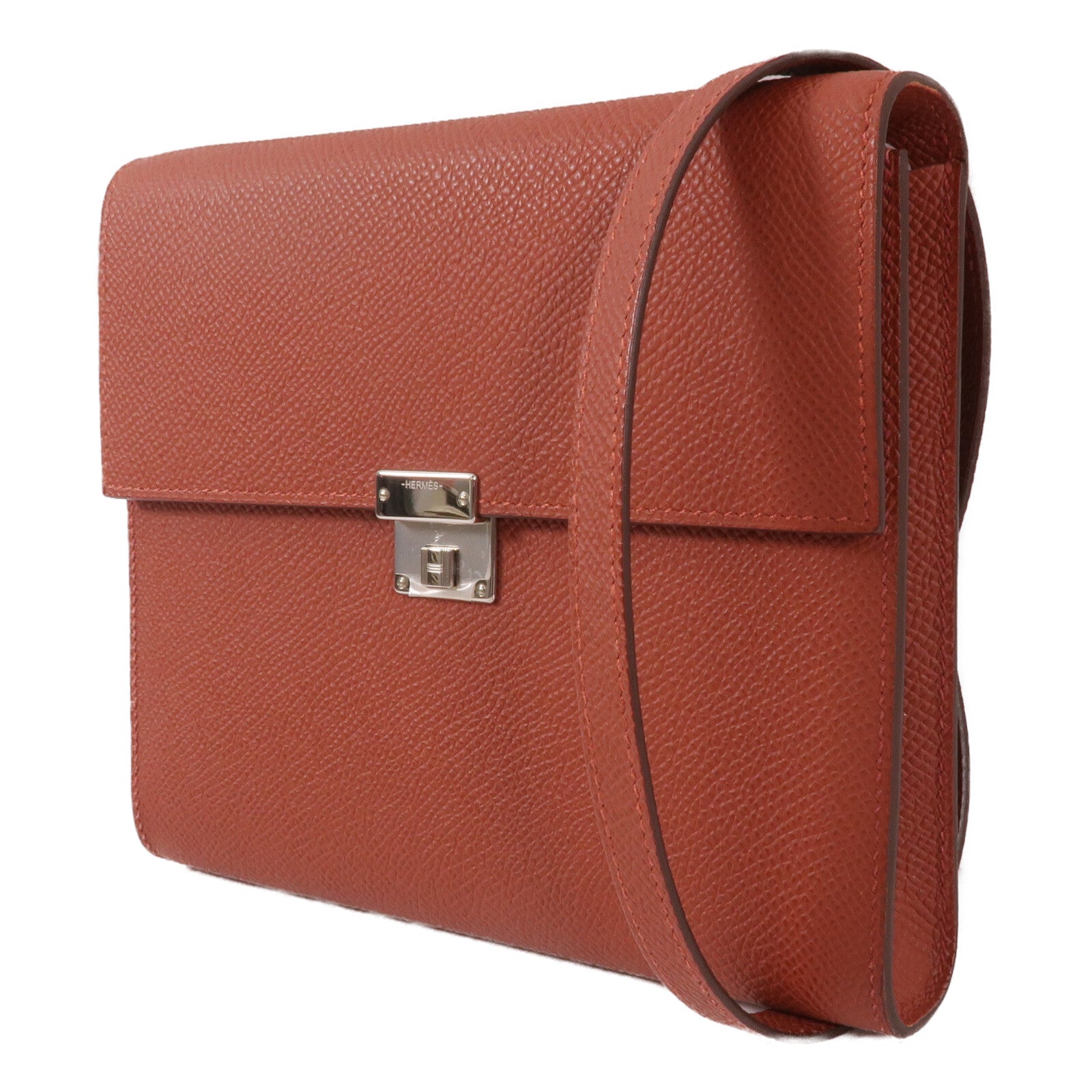 HERMES Epsom皮革Clic 16肩背袋Cuivre