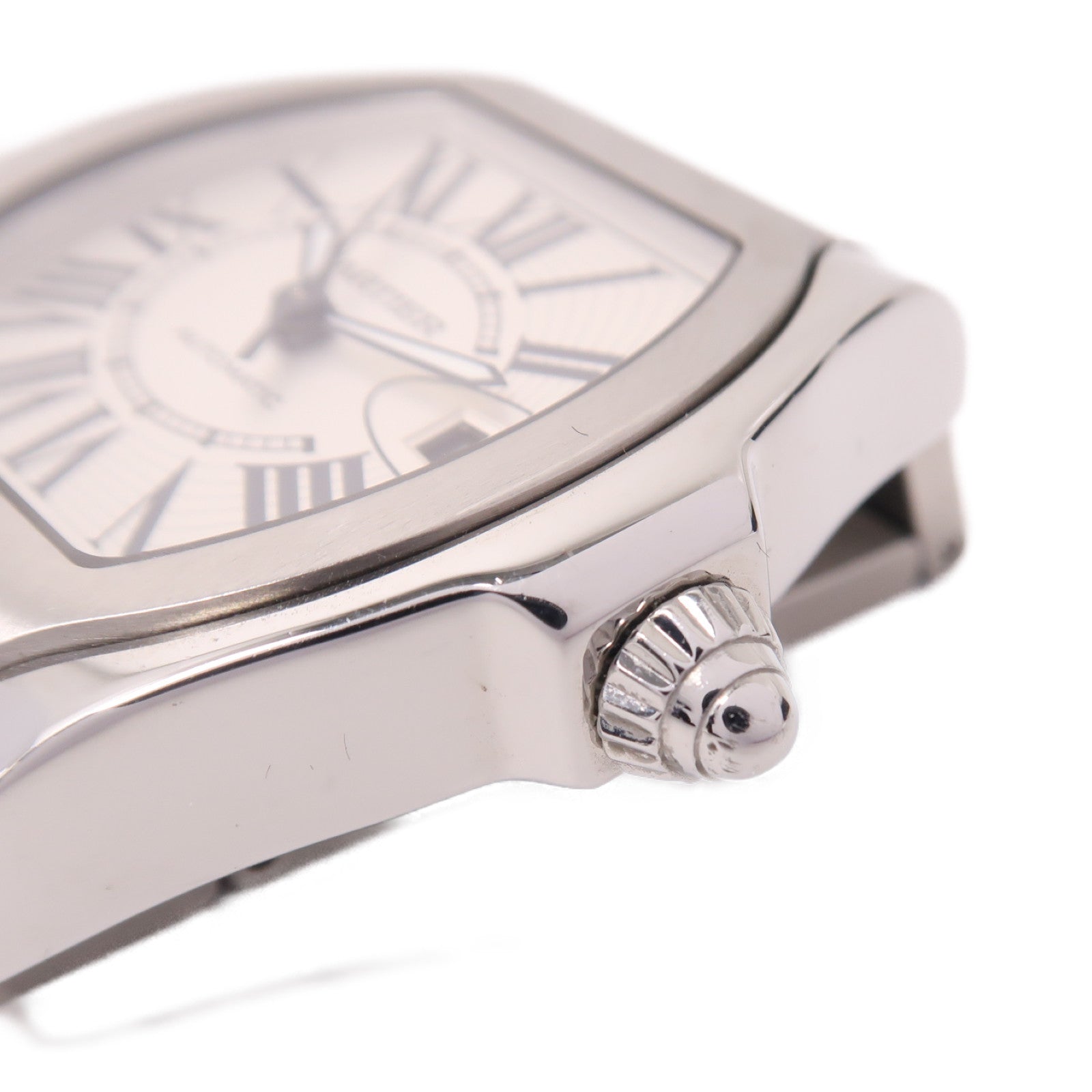 CARTIER Roadster不鏽鋼手錶自動機芯銀色