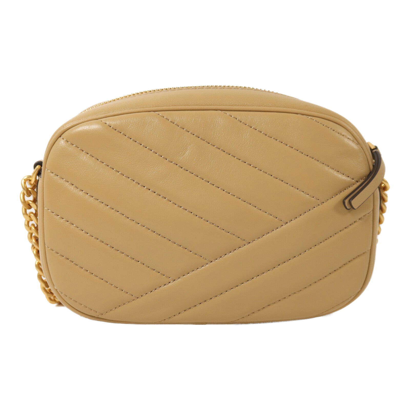 羊皮皮革Kira Chevron Camera Bag金扣鏈帶肩背袋