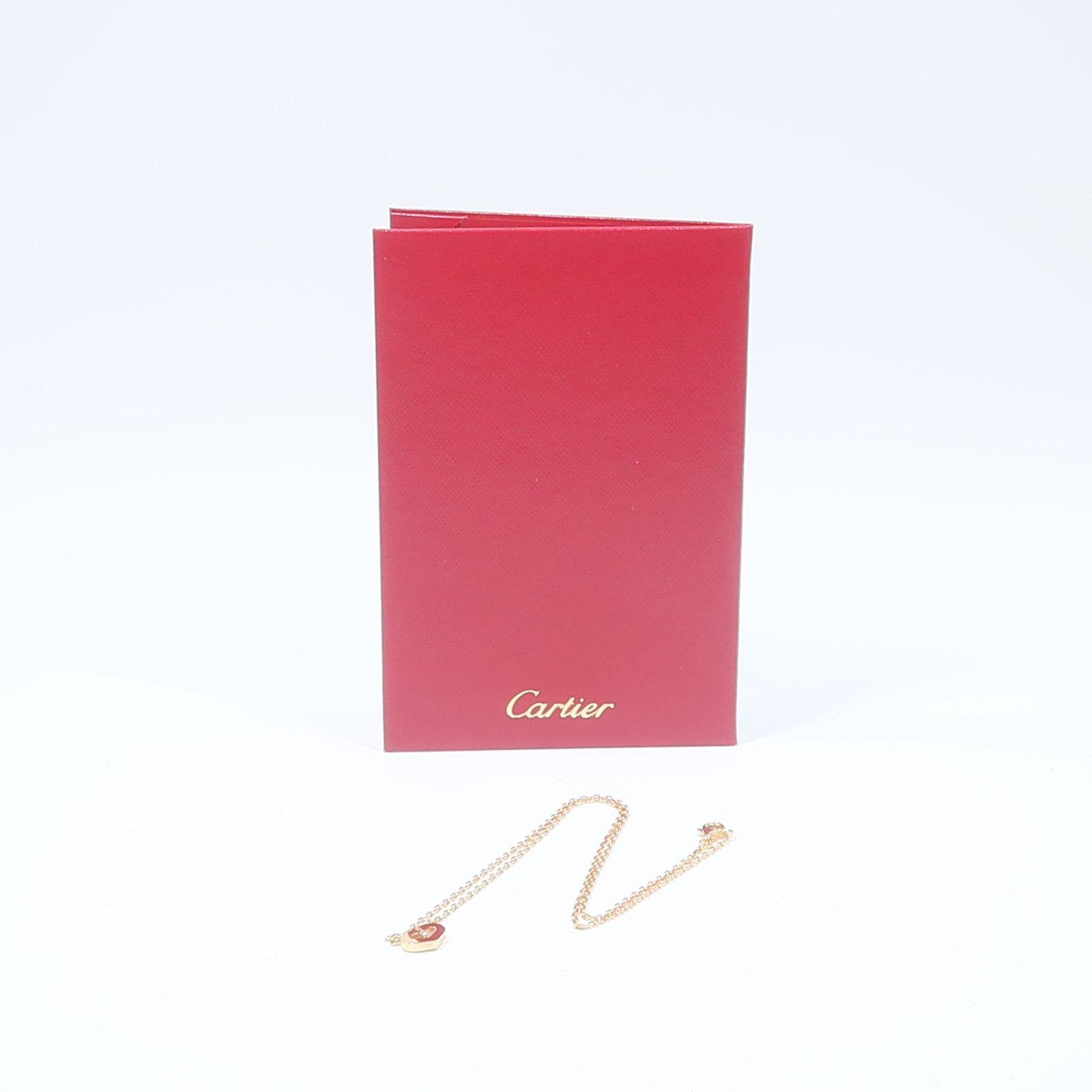 CARTIER 18K玫瑰金Cartier C Heart鑽石項鍊