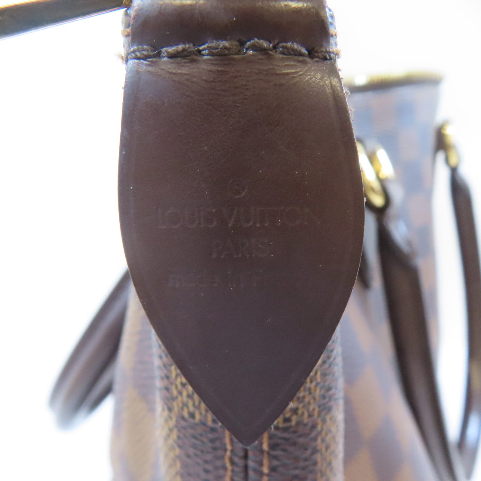 LOUIS VUITTON Damier Saleya MM金扣肩背袋啡色