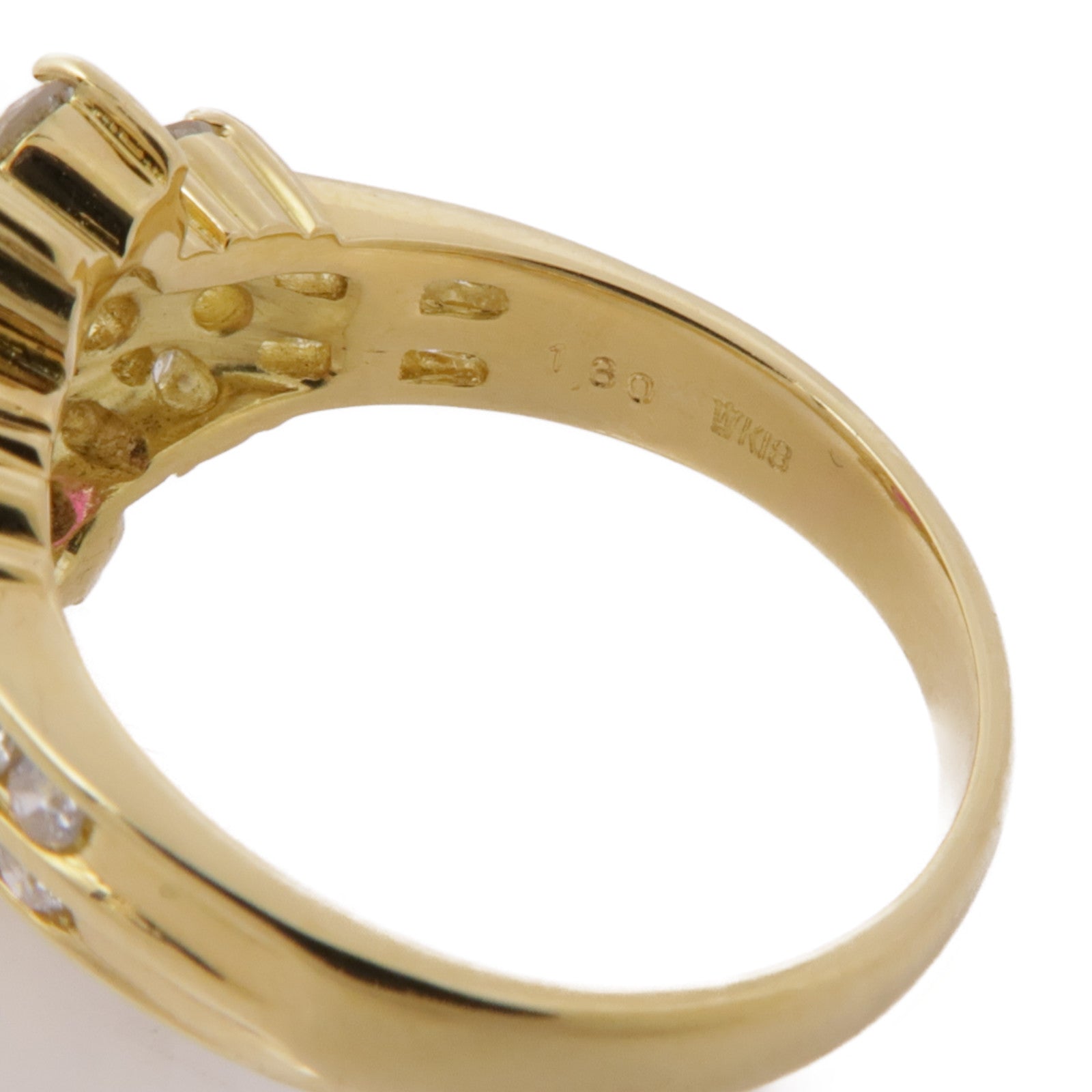 JEWELRY 【激減優惠】18K黃金Ruby Diamond Ring紅寶石/鑽石戒指US#6