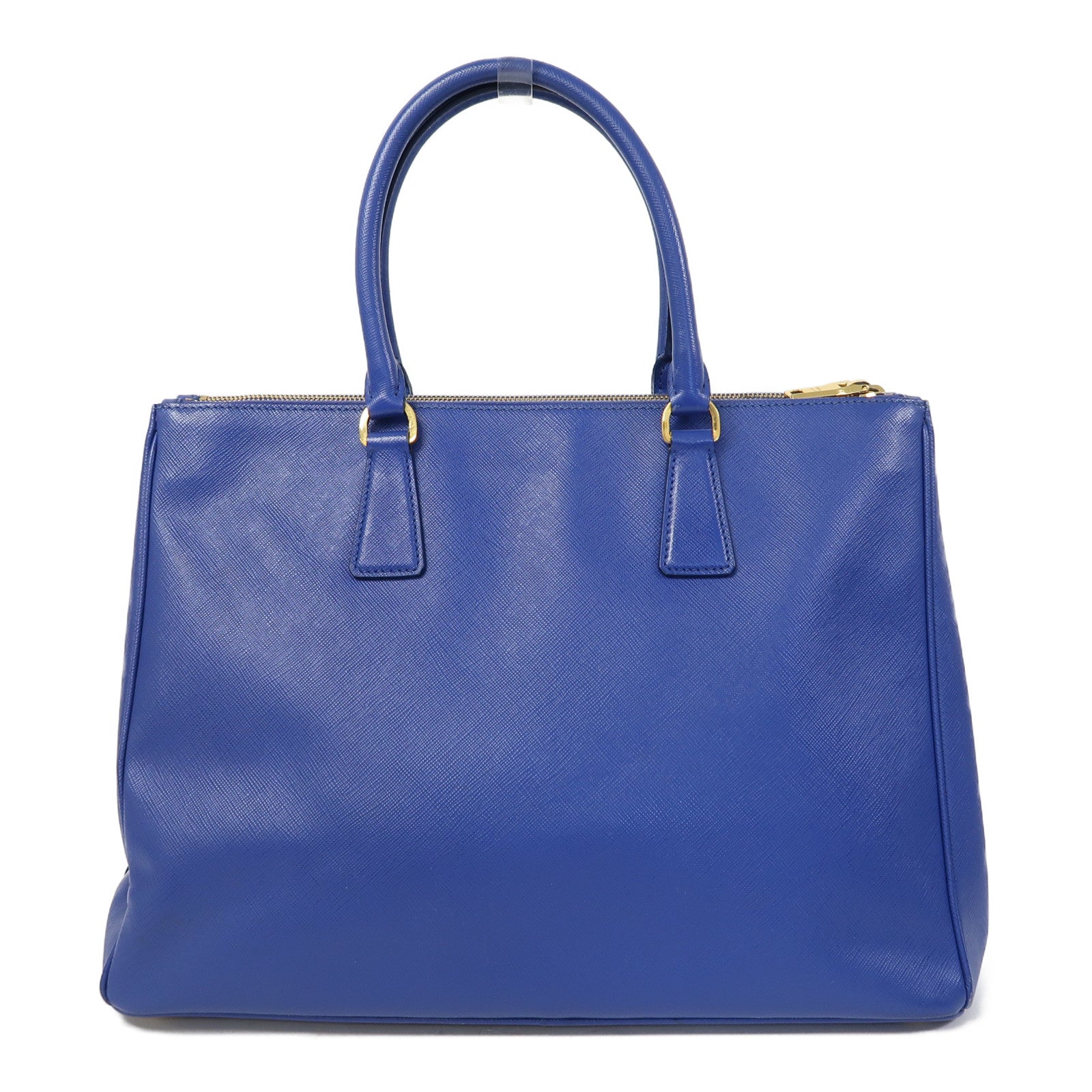 PRADA 牛皮皮革2 Way Shoulder金扣手挽肩背兩用袋藍色