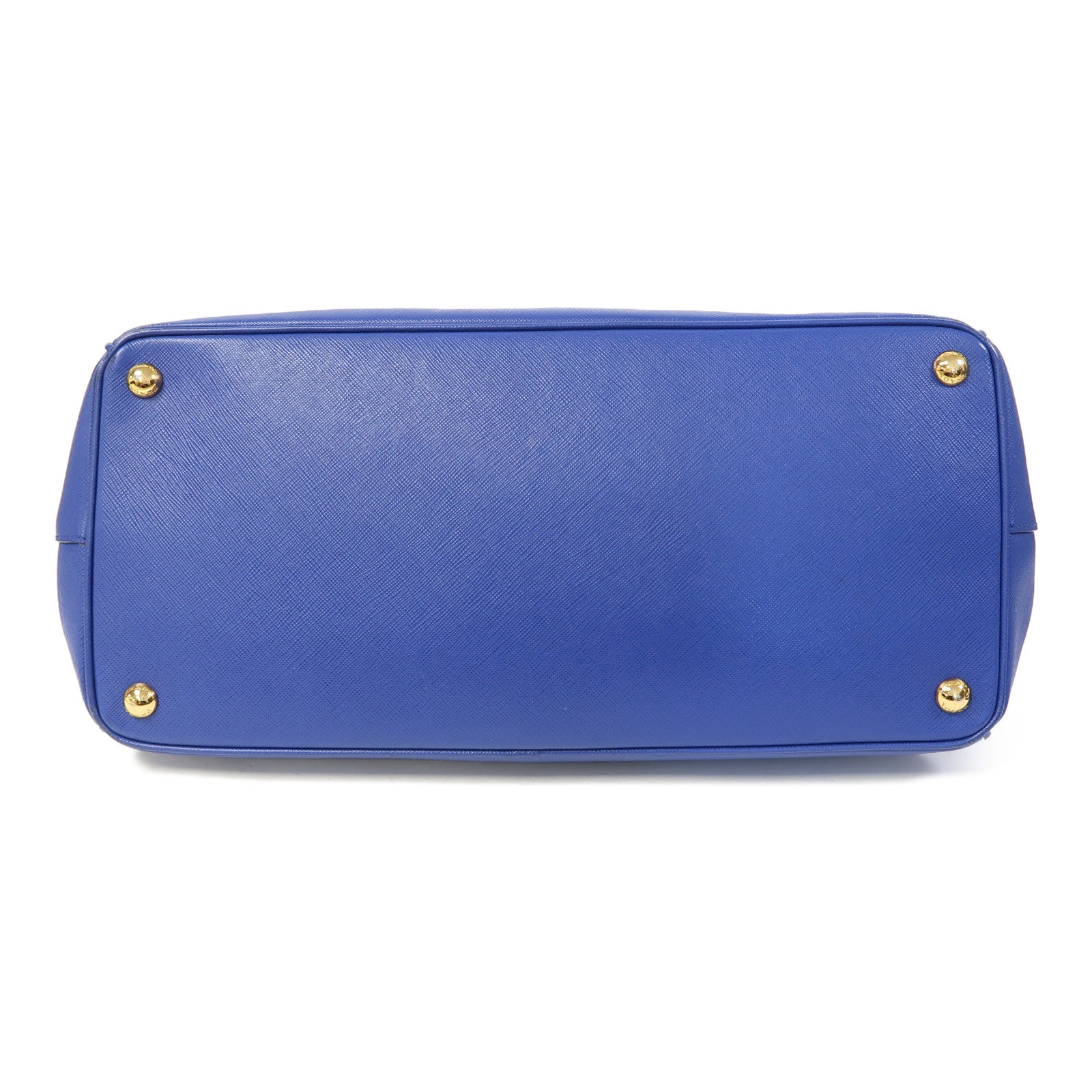 PRADA 牛皮皮革2 Way Shoulder金扣手挽肩背兩用袋藍色