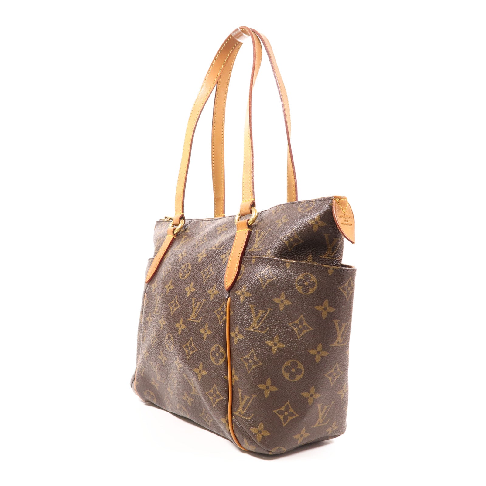 LOUIS VUITTON Monogram Totally PM金扣肩背袋/手挽袋棕色