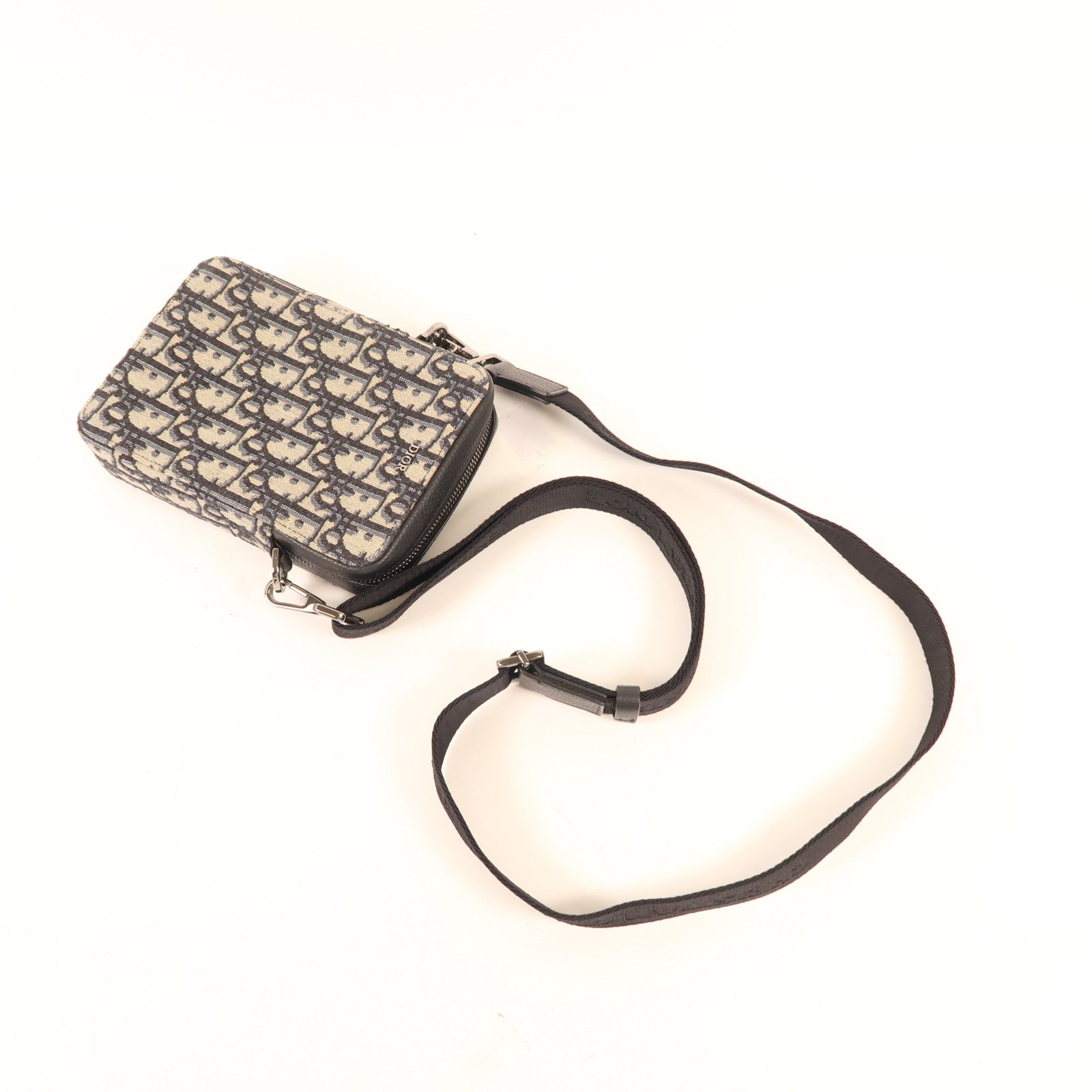 Dior 帆布Shoulder Bag銀扣肩背袋