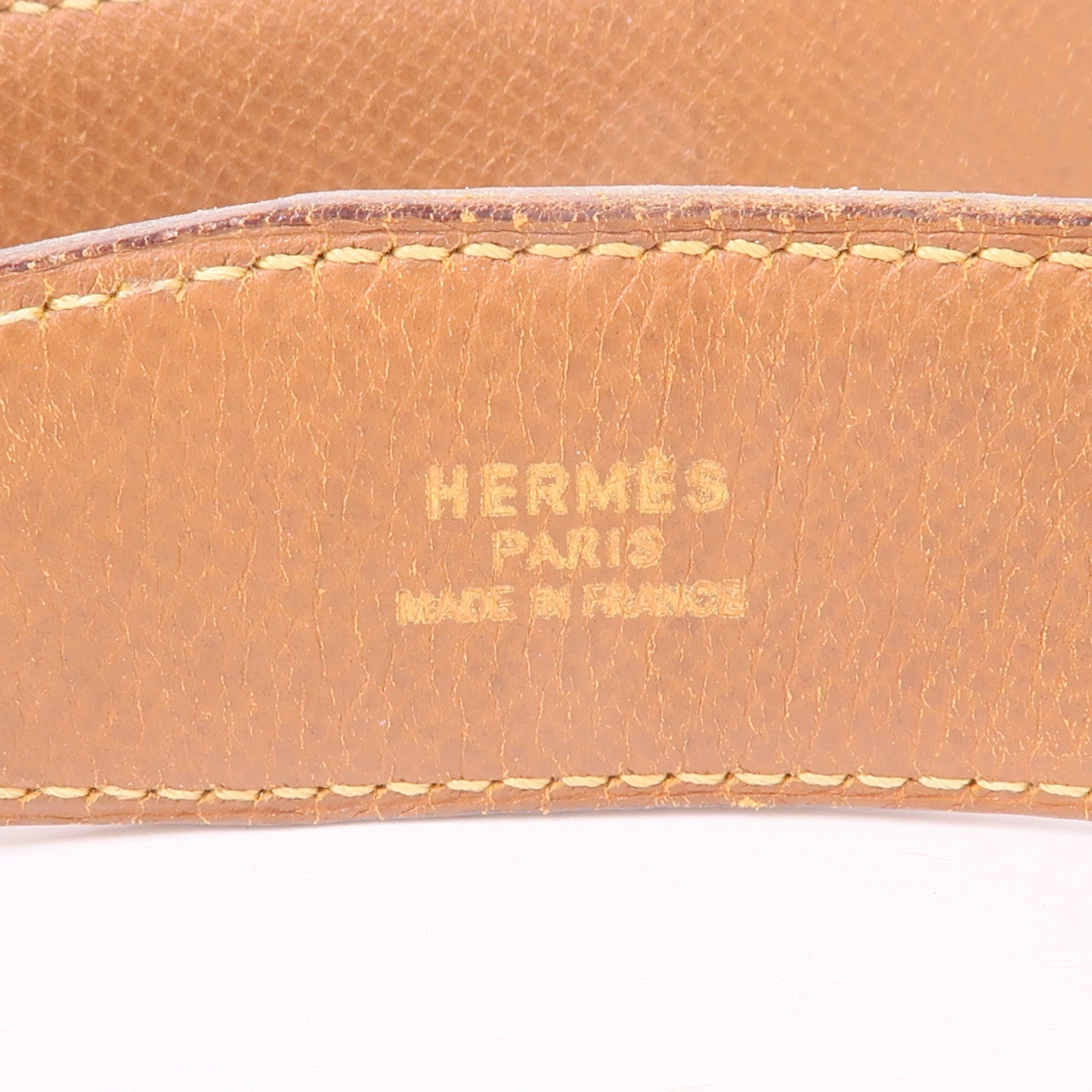 HERMES GHW Ceinture 5382 Belt Box Calf Leather Black Brown