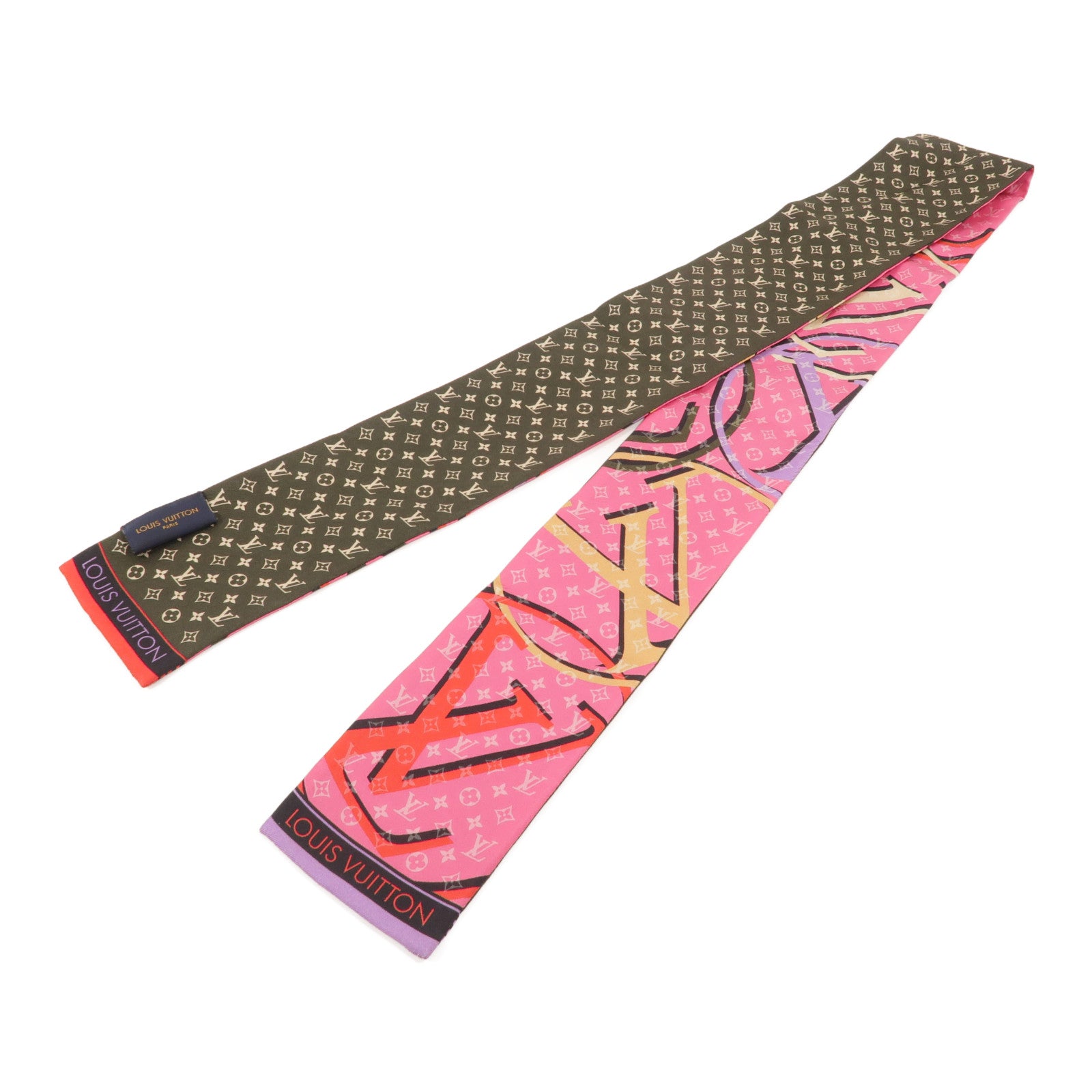 LOUIS VUITTON 絲質Bandeau Scarf 118x7 絲巾
