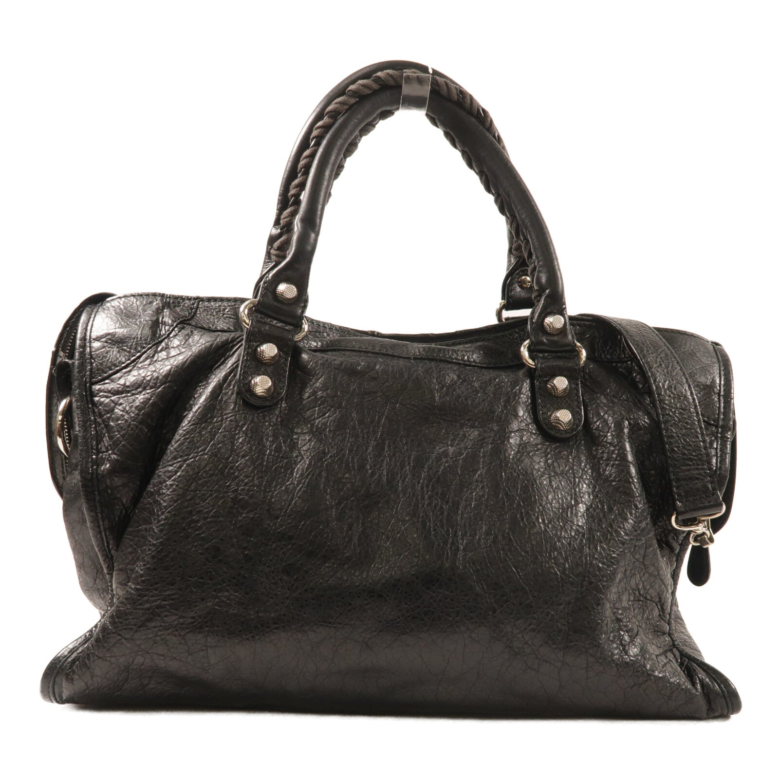 BALENCIAGA 牛皮皮革City銀扣手挽肩背兩用袋