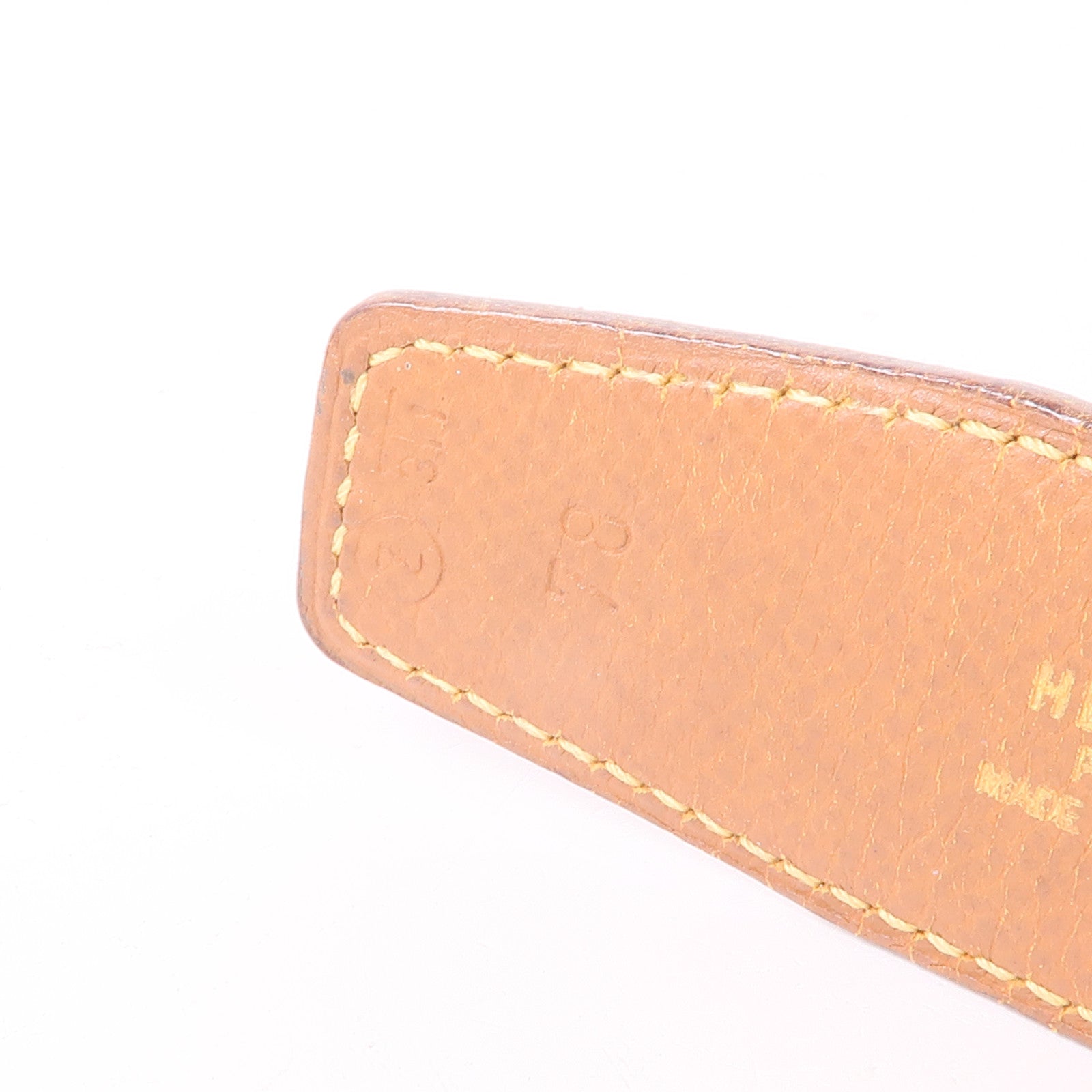 HERMES GHW Ceinture 5382 Belt Box Calf Leather Black Brown