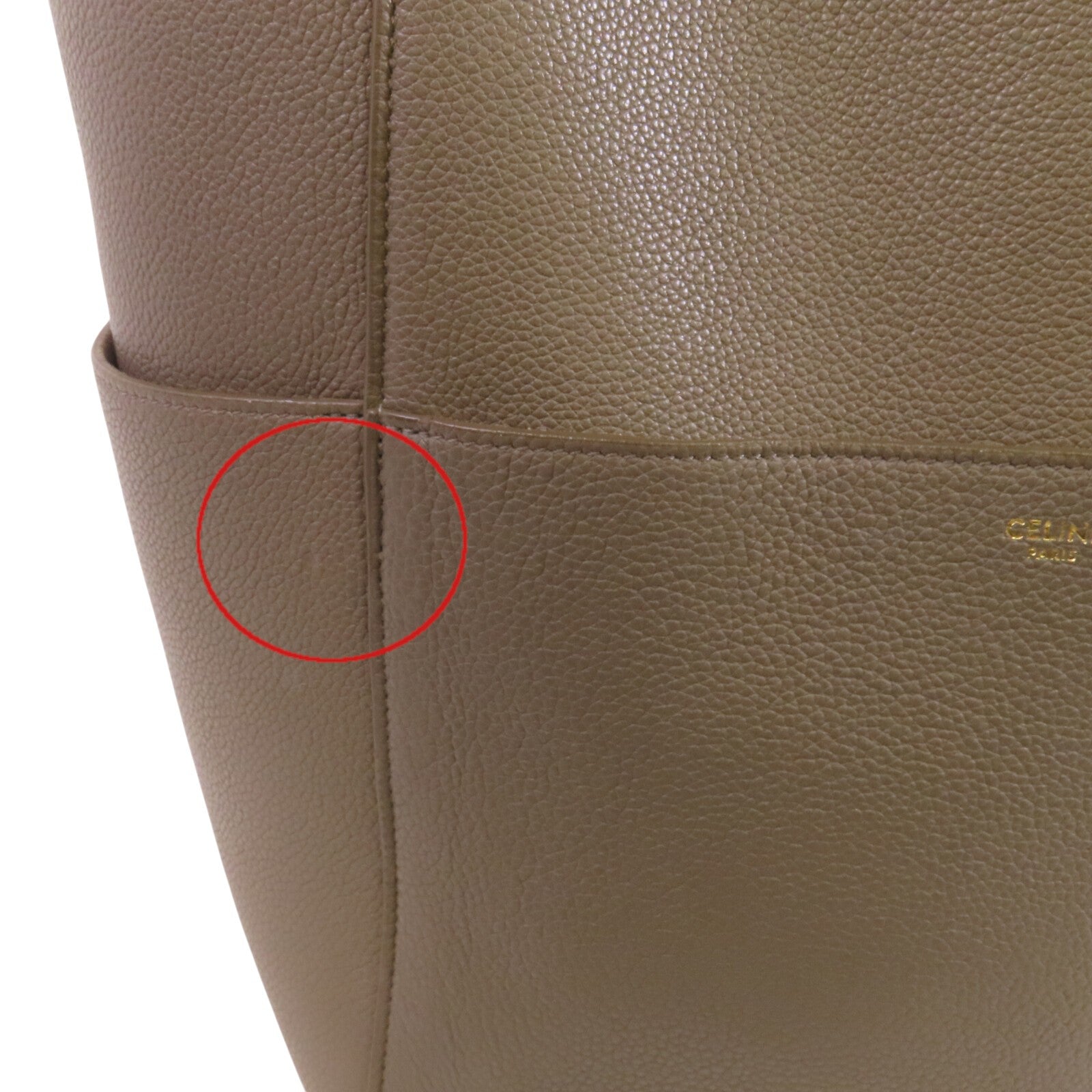 CELINE 牛皮皮革Sangle Bucket Bag金扣肩背袋