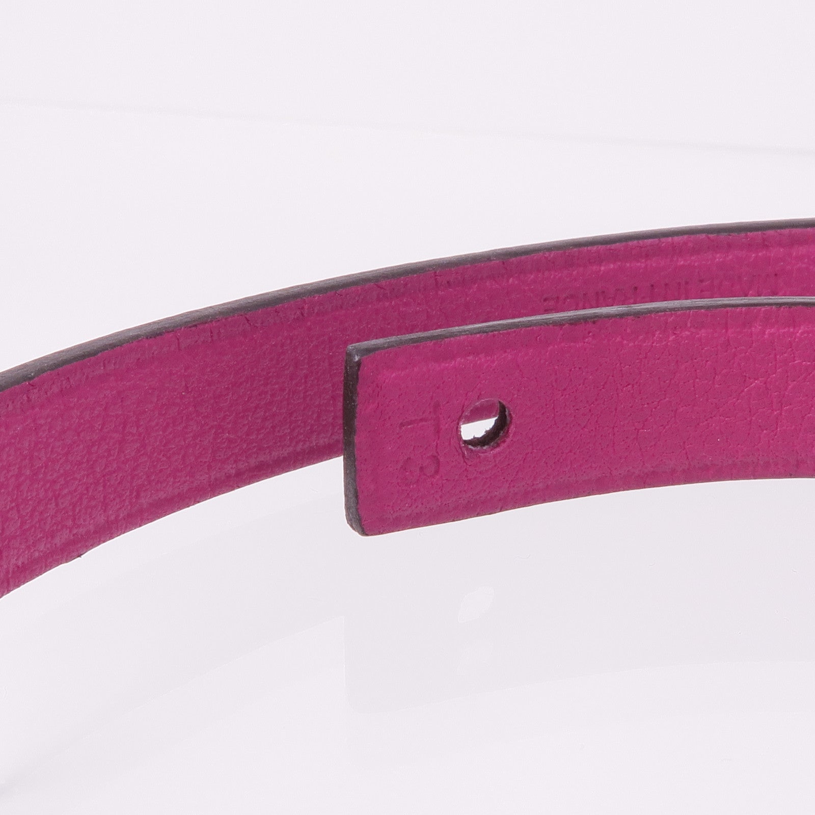 HERMES Swift皮革Medor Infini Double Tour Bracelet銀扣手帶Rose Pourpre