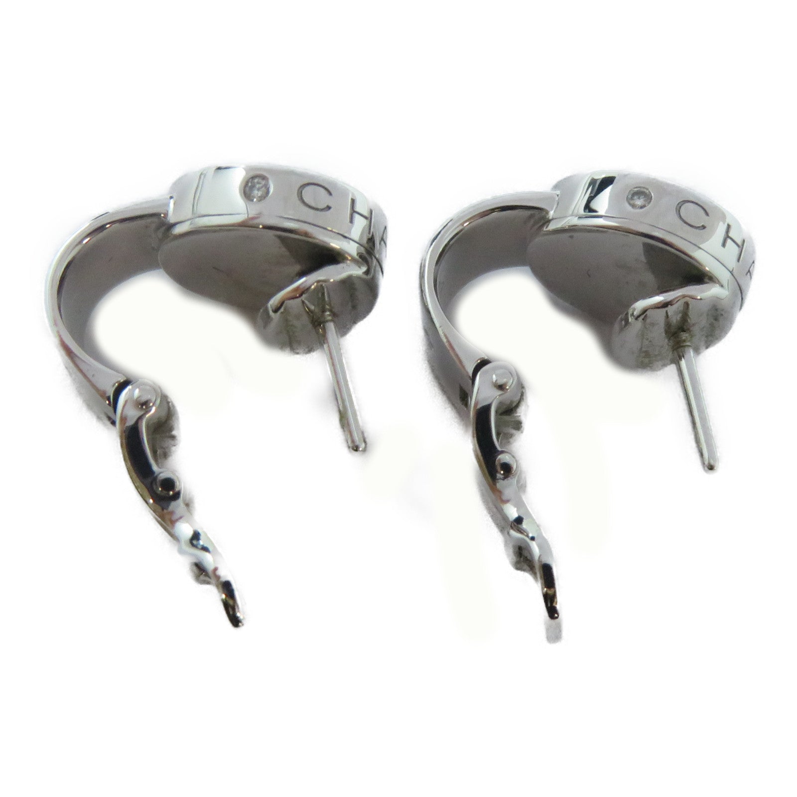 CHANEL 18K白金Diamond Earrings鑽石耳環