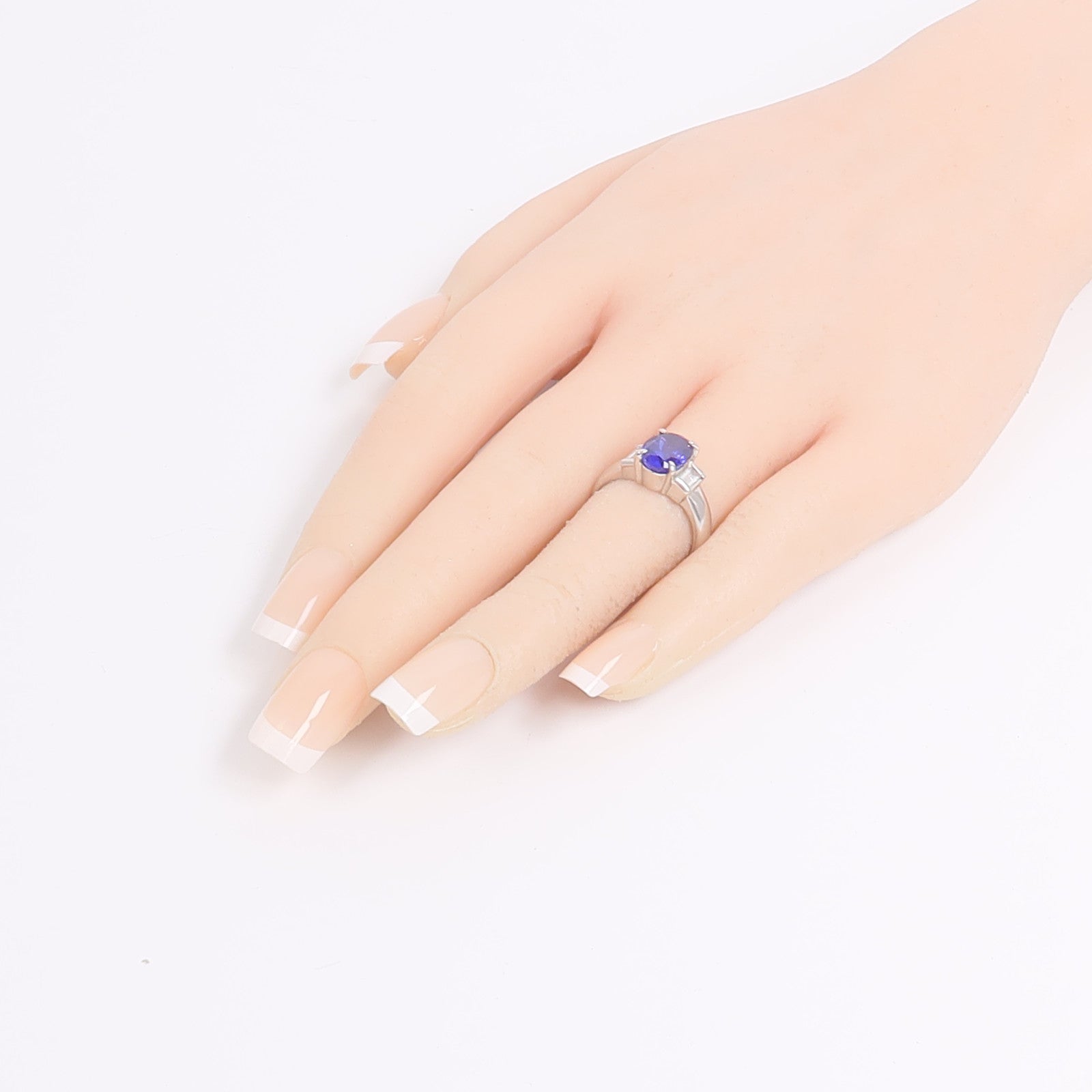 JEWELRY PT900鉑金Tanzanite Diamond Ring坦桑石/鑽石戒指