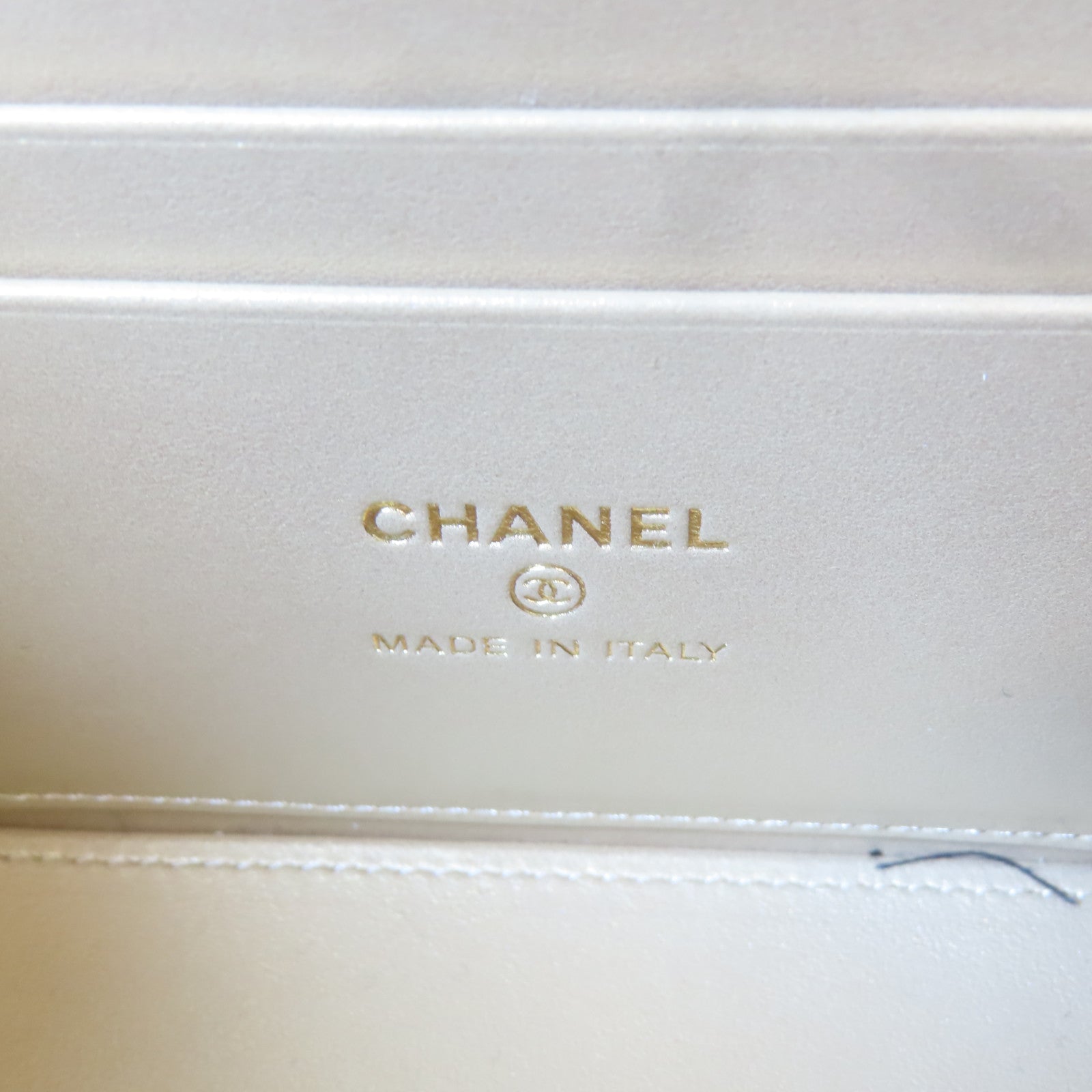 CHANEL 菱格羊皮皮革Vanity Case金扣鏈帶肩背袋黑色