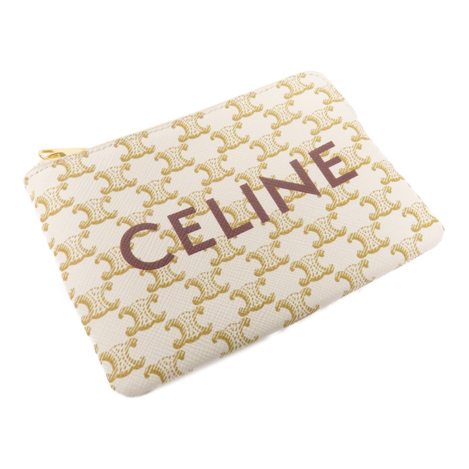 CELINE 塗層帆布Coin Purse金扣零錢包