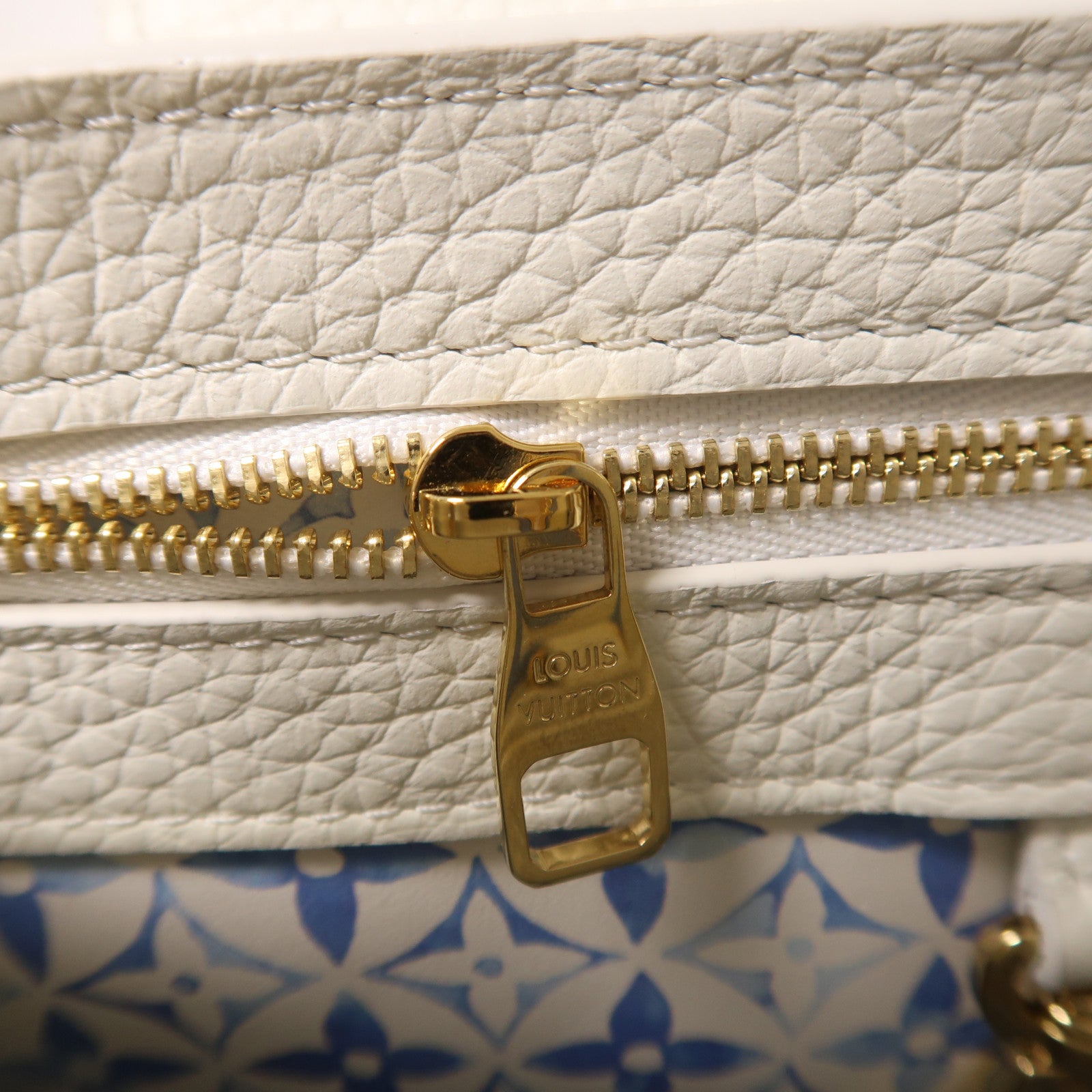 LOUIS VUITTON Taurillon Capucines BB金扣手挽肩背兩用袋