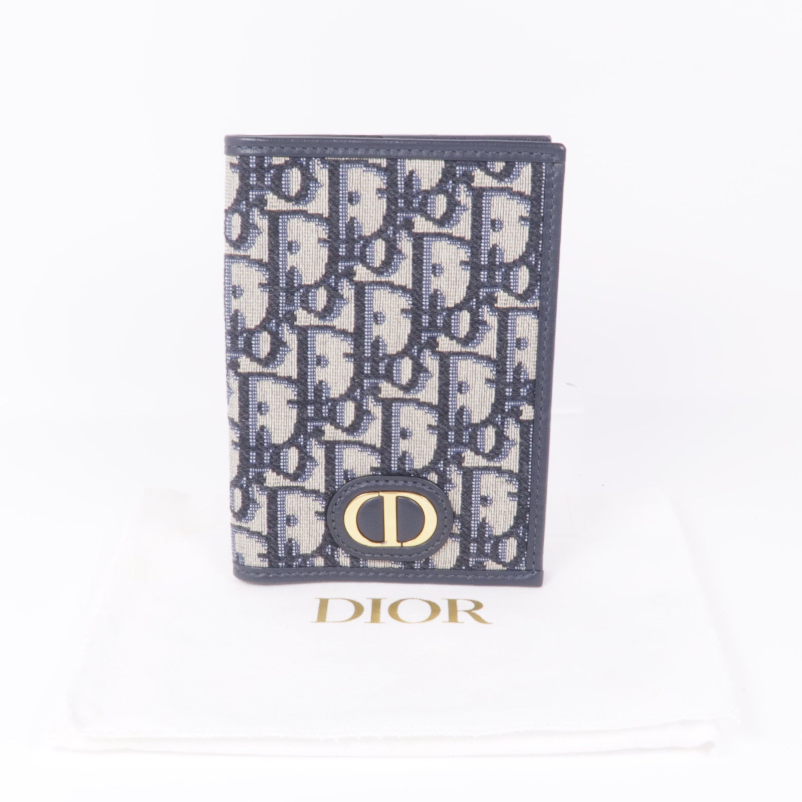 Dior 帆布/皮革Passport Holder金扣護照套