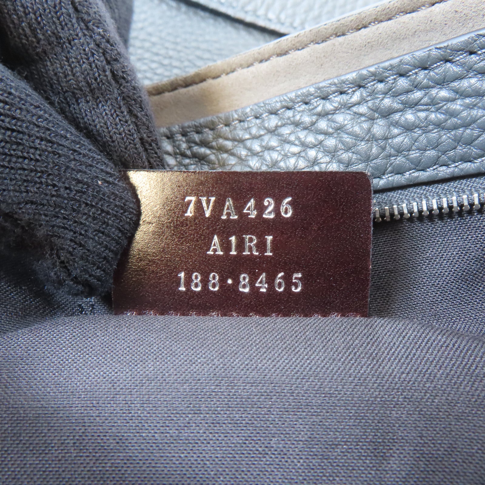 FENDI 牛皮皮革Tote Bag銀扣手挽袋灰色