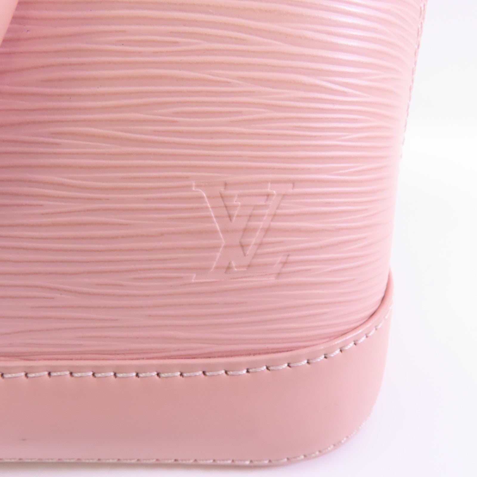 LOUIS VUITTON Epi Alma BB銀扣手挽肩背兩用袋粉紅色