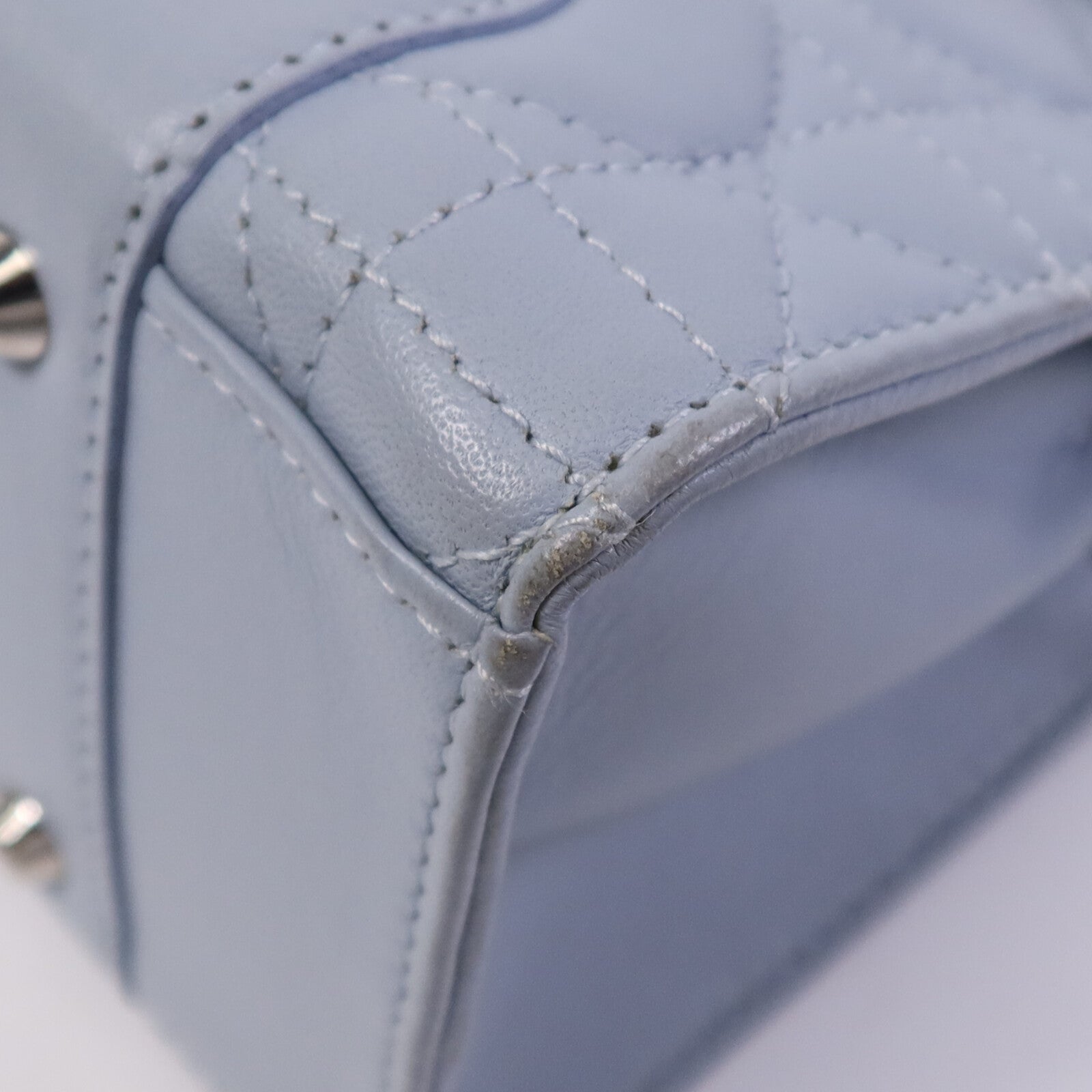 Dior 牛皮皮革Lady D-Joy銀扣肩背袋