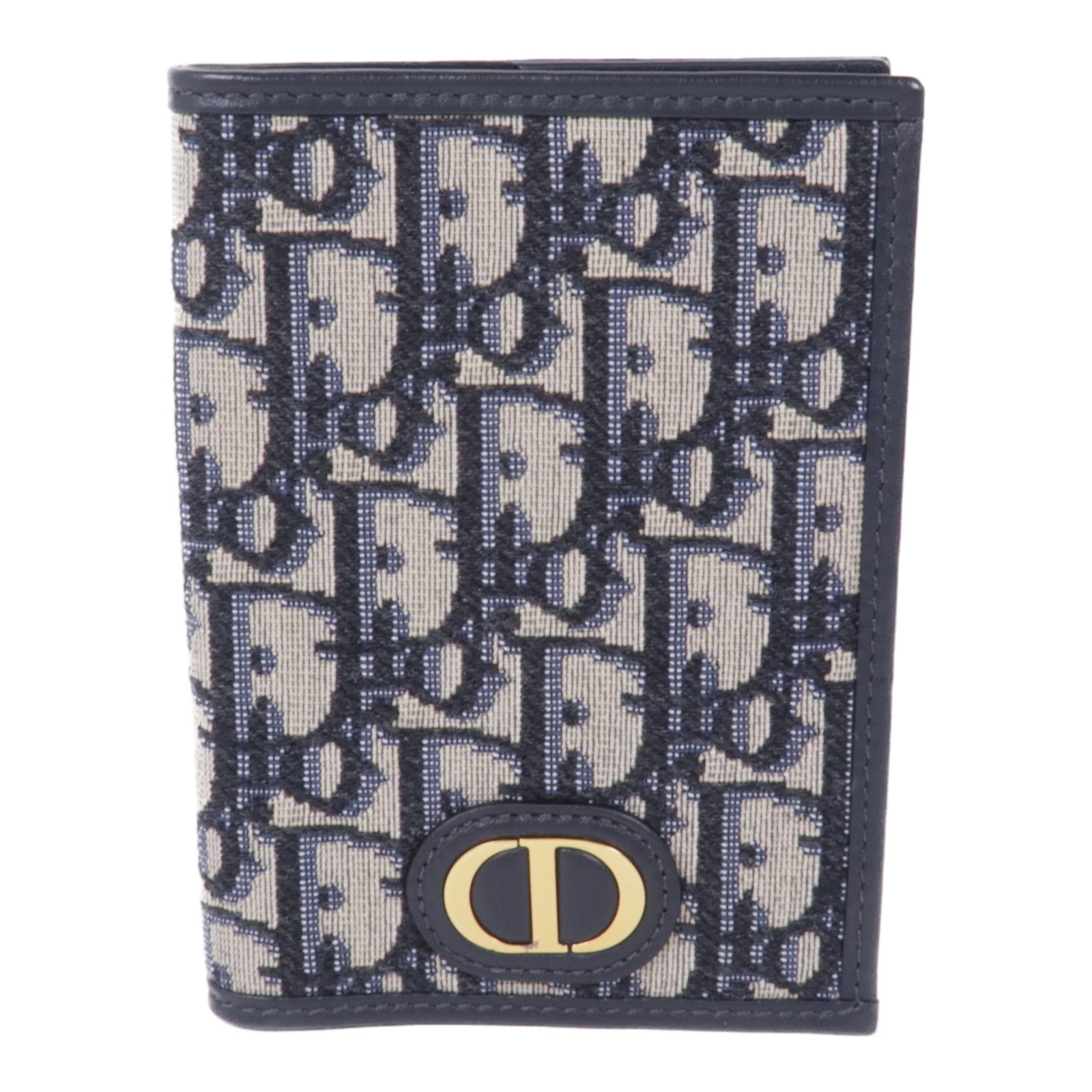 Dior 帆布/皮革Passport Holder金扣護照套