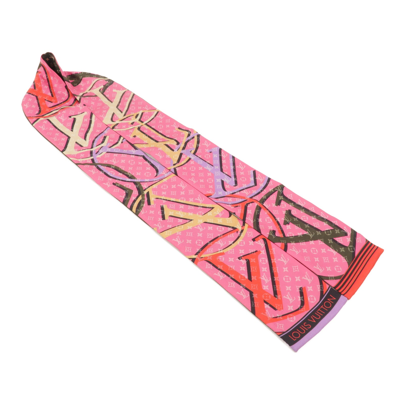 LOUIS VUITTON 絲質Bandeau Scarf 118x7 絲巾