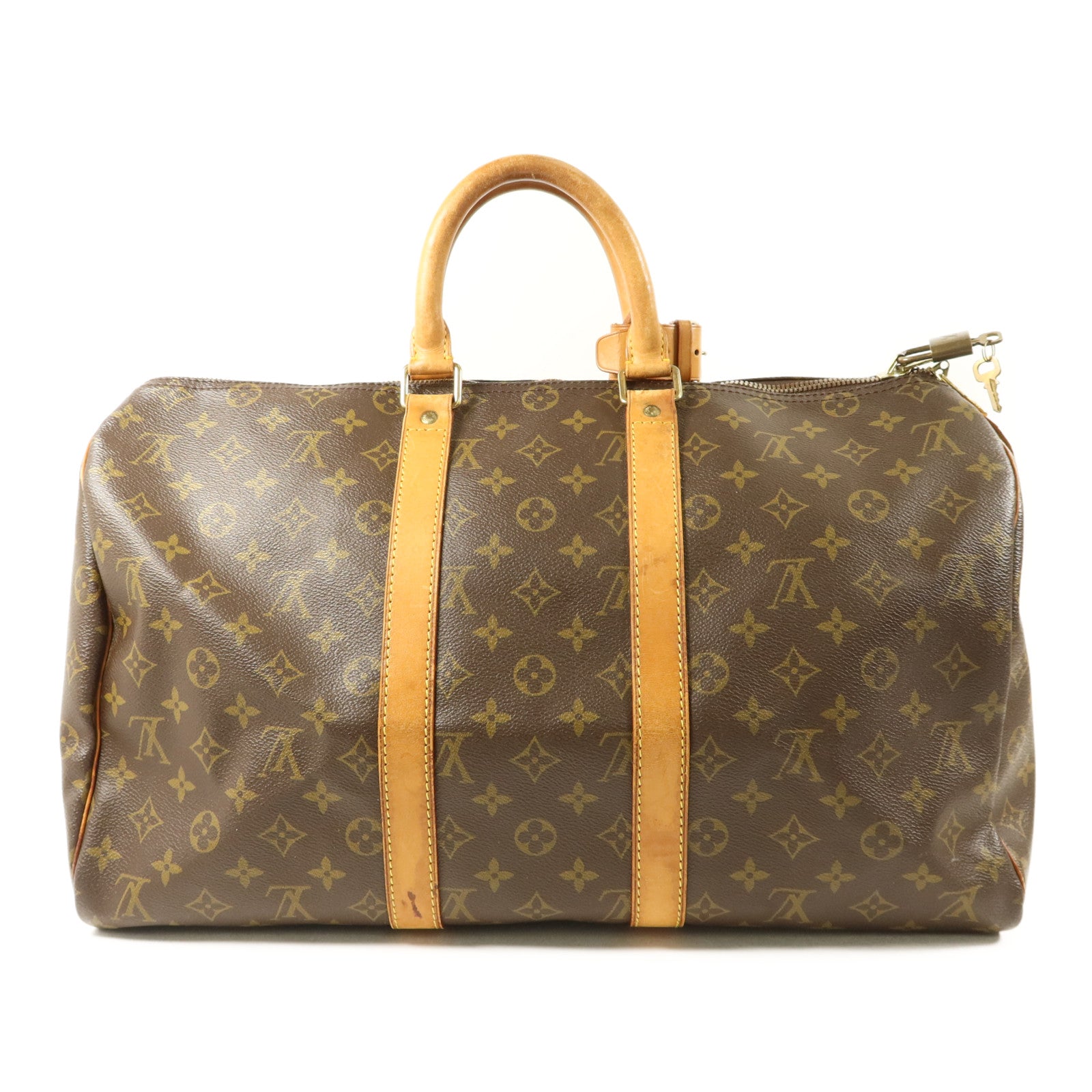 LOUIS VUITTON Monogram Keepall 45金扣手挽袋