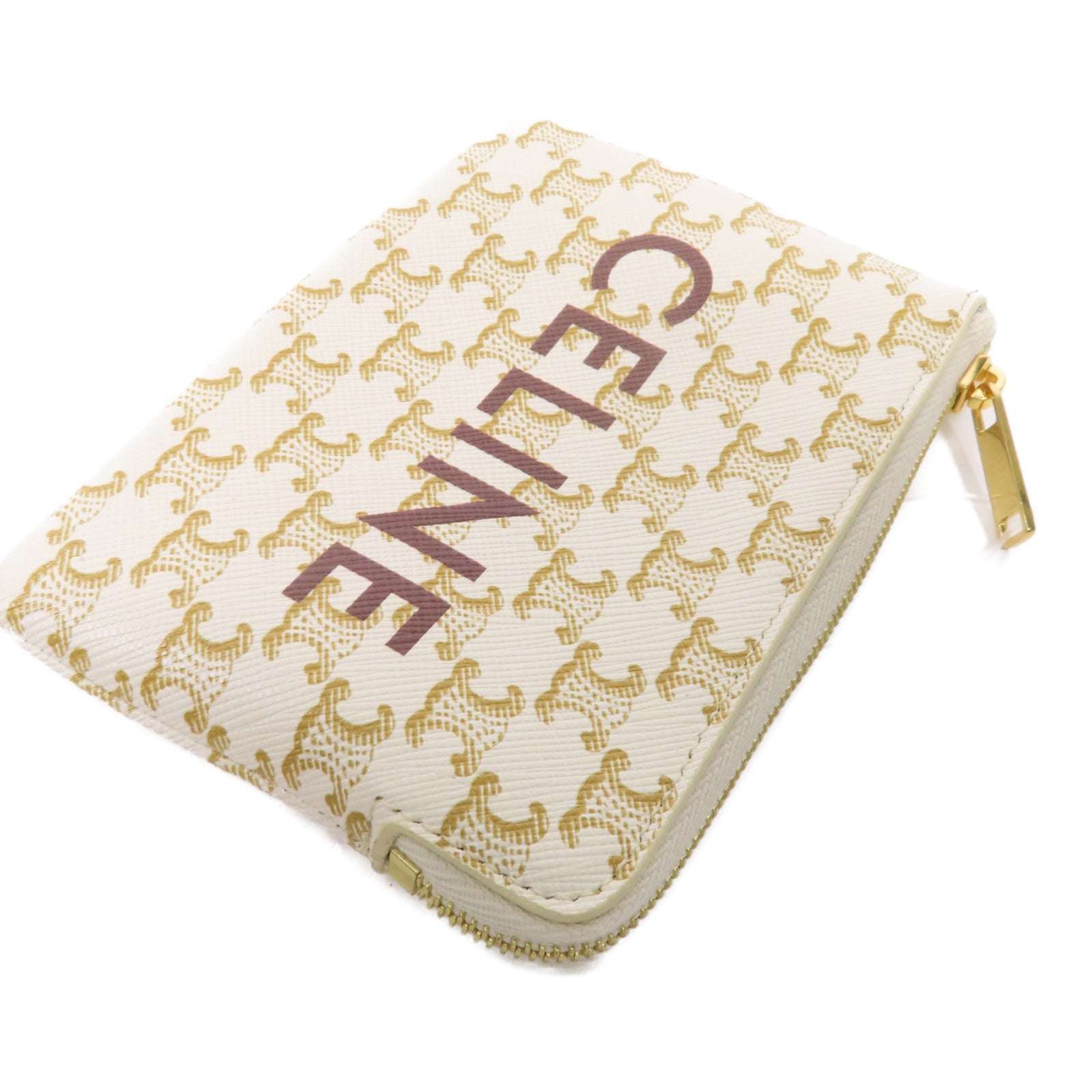 CELINE 塗層帆布Coin Purse金扣零錢包