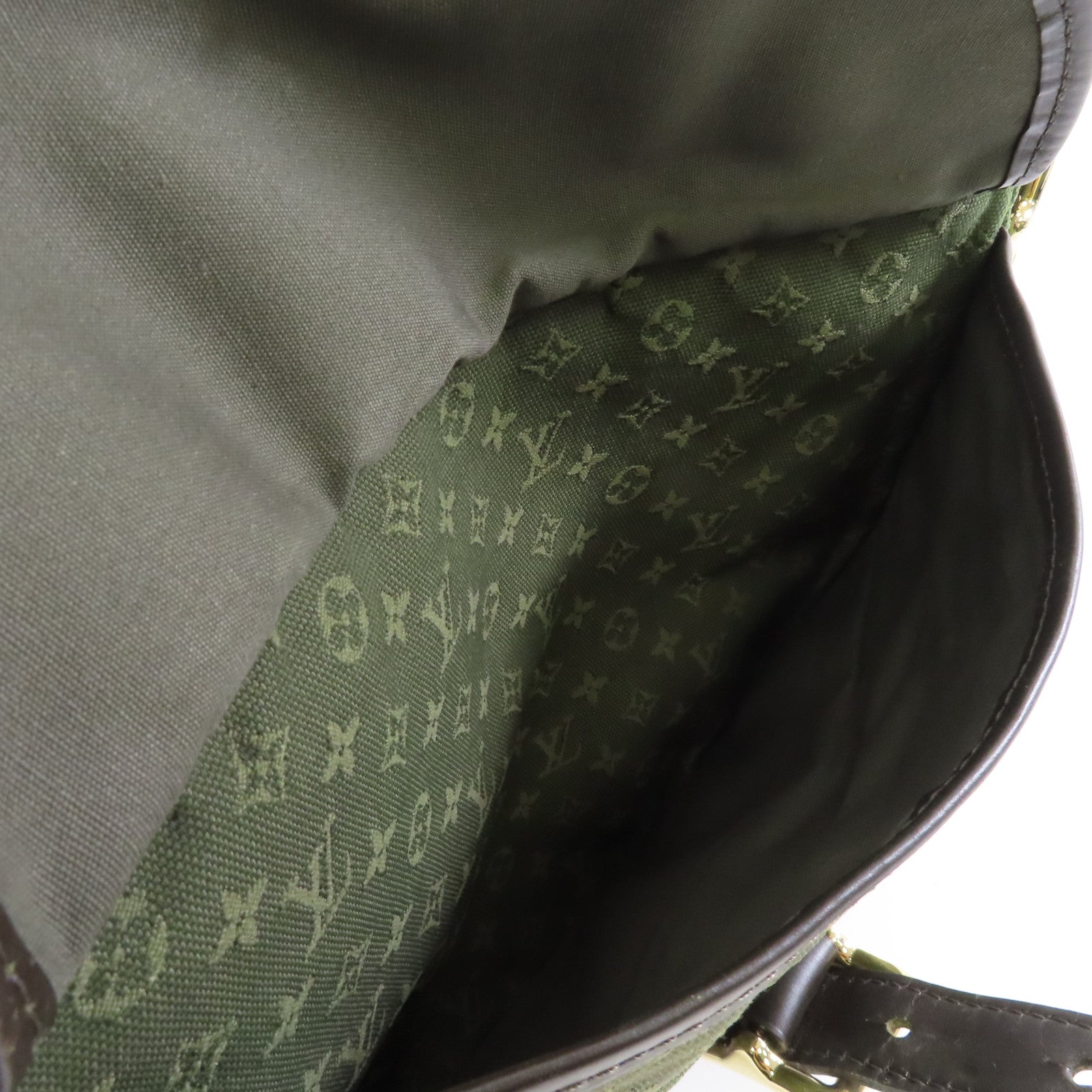 LOUIS VUITTON Monogram Mini Berangere金扣肩背袋綠色