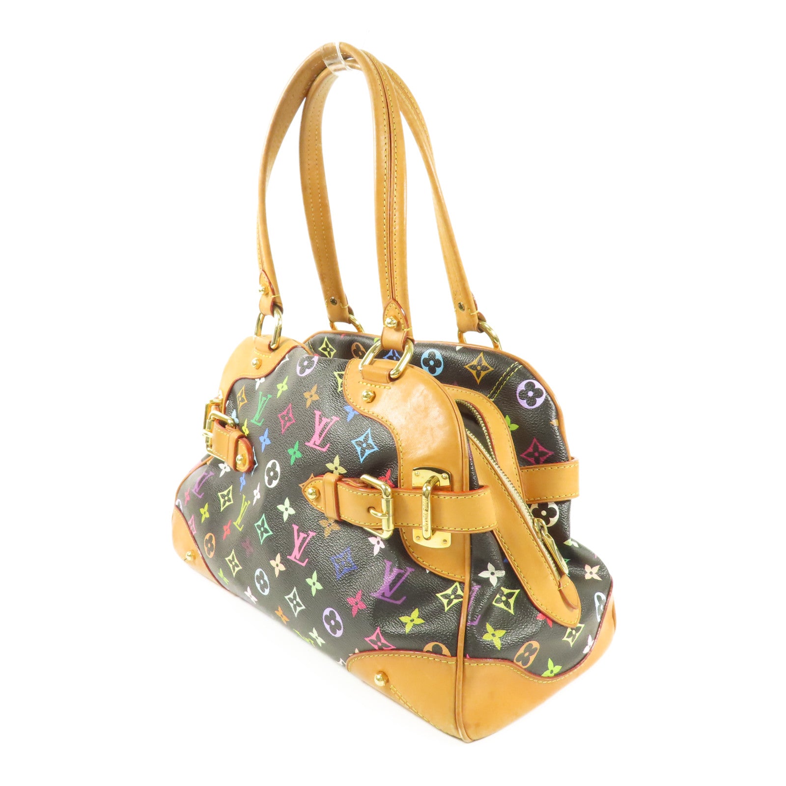 LOUIS VUITTON 【激減優惠】Monogram Multicolore Claudia金扣手挽袋