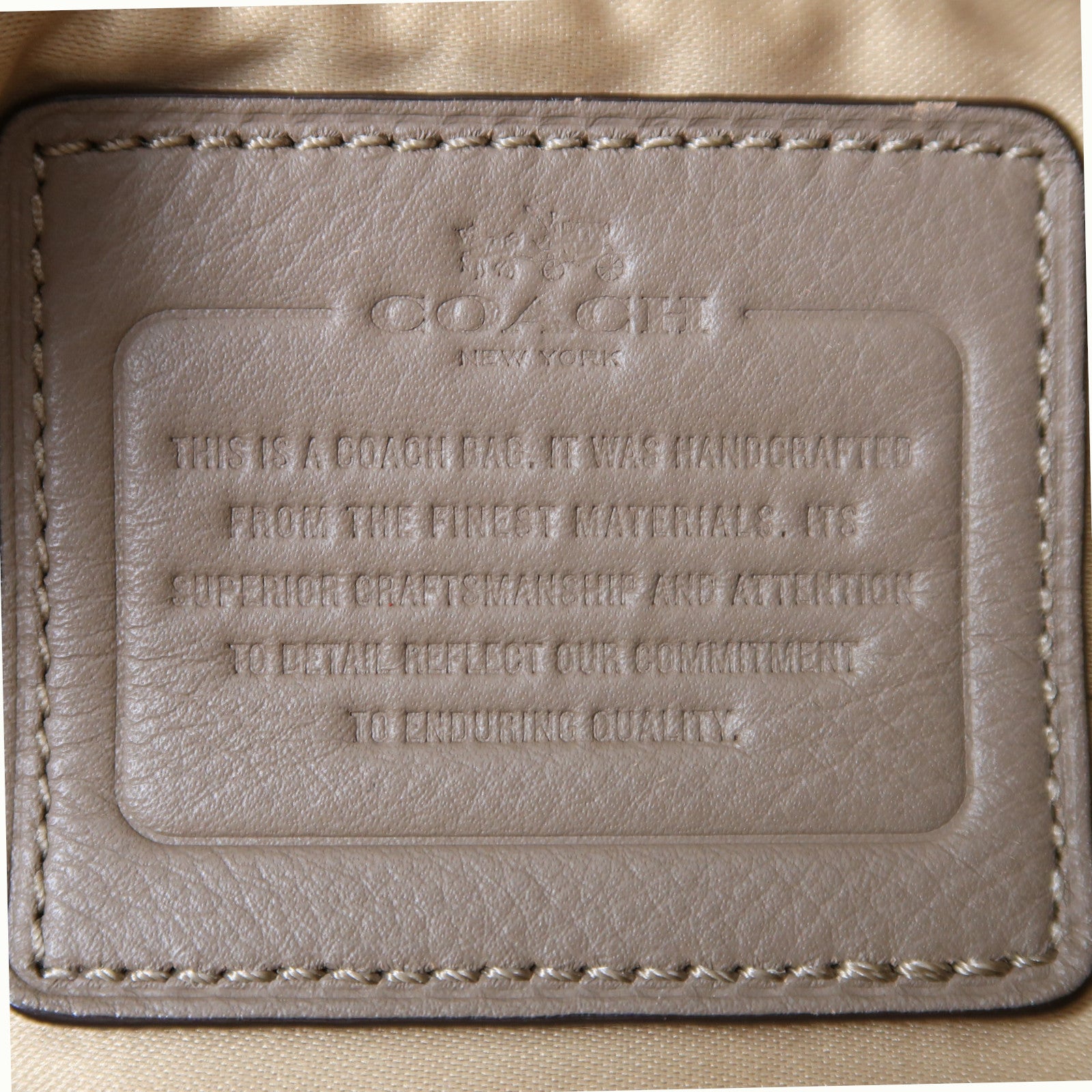 COACH 【激減優惠】麂皮皮革Tote Bag銀扣手挽袋啡色