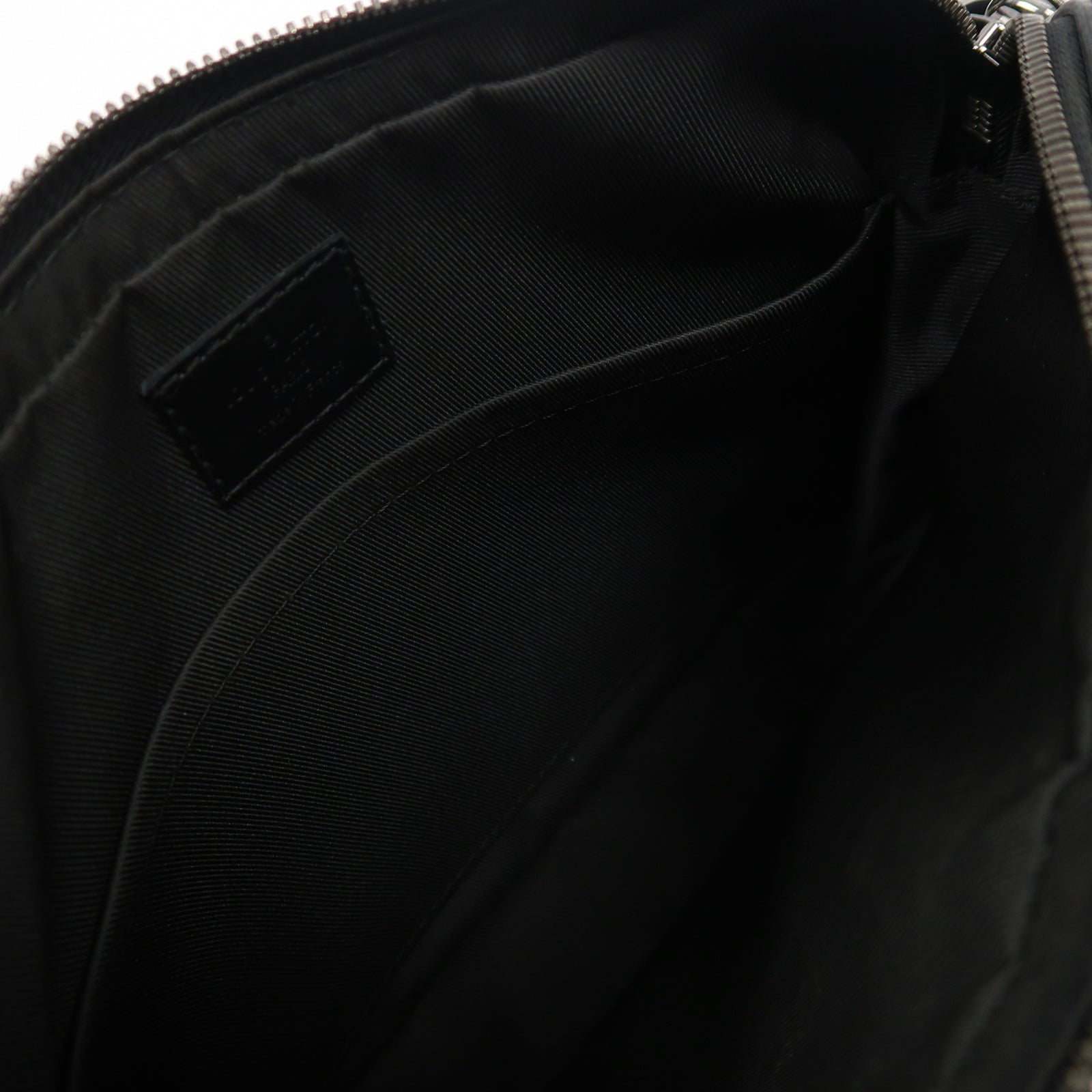 LOUIS VUITTON Monogram Eclipse Trio Messenger Bag銀扣肩背袋黑色