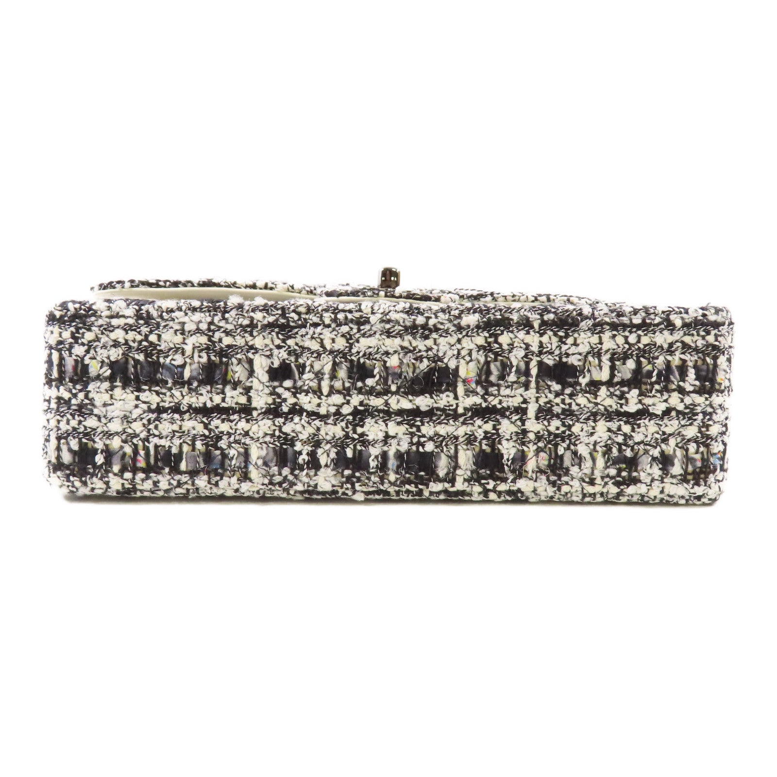 CHANEL 粗花呢Chain Shoulder銀扣鏈帶肩背袋