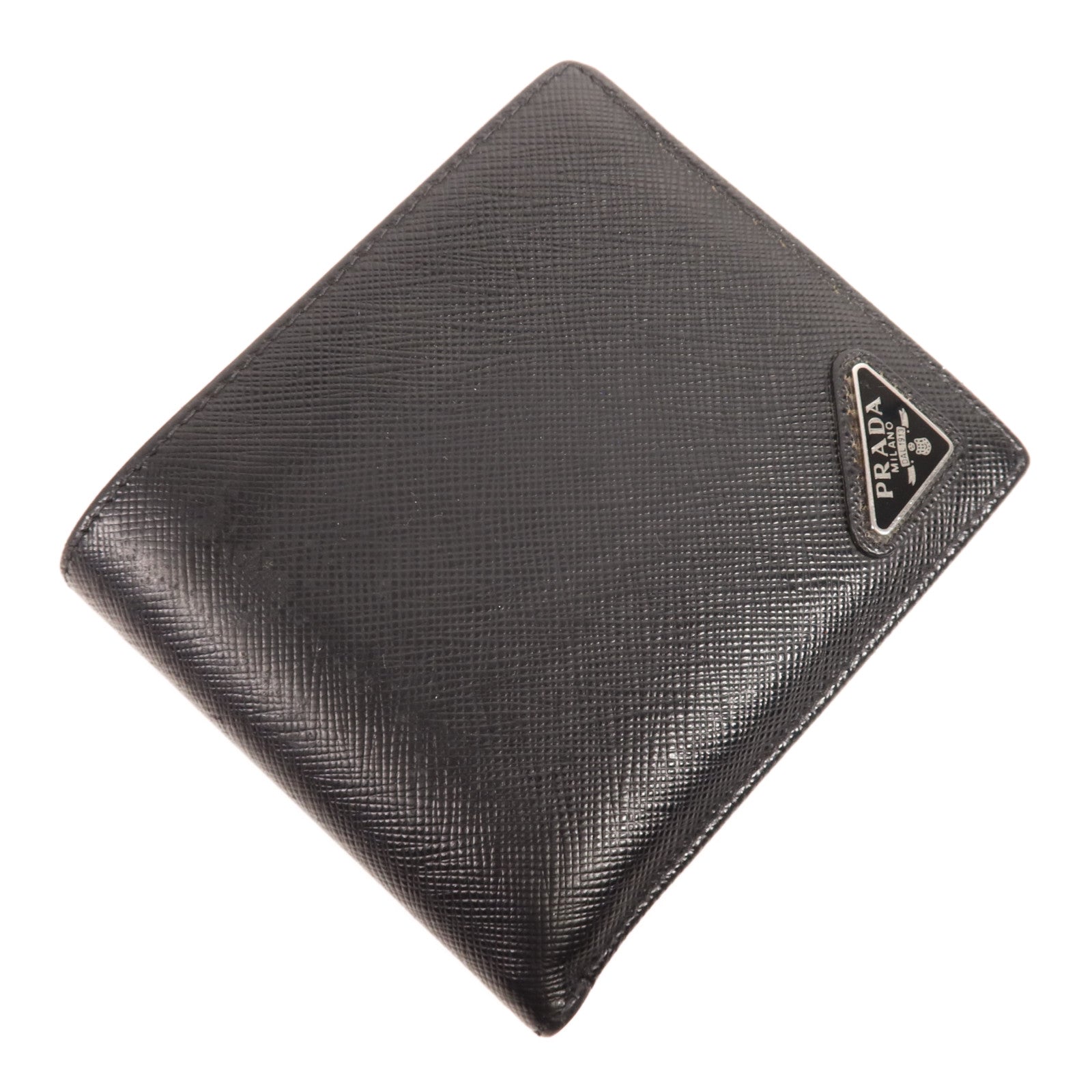 PRADA 牛皮皮革Wallet銀扣錢包