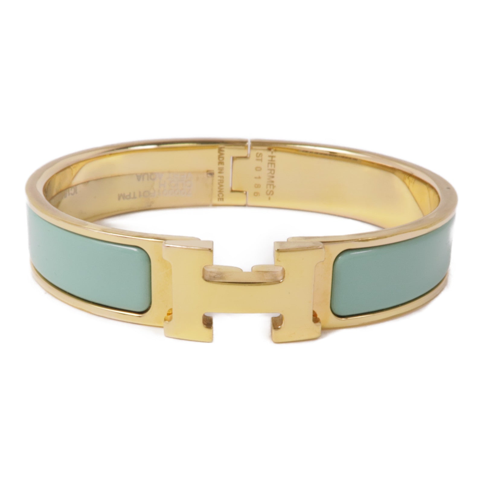 HERMES Clic H Bracelet Metal Blue
