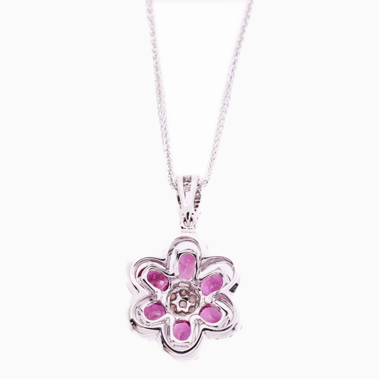 JEWELRY 18K白金Ruby Necklace紅寶石/鑽石項鍊