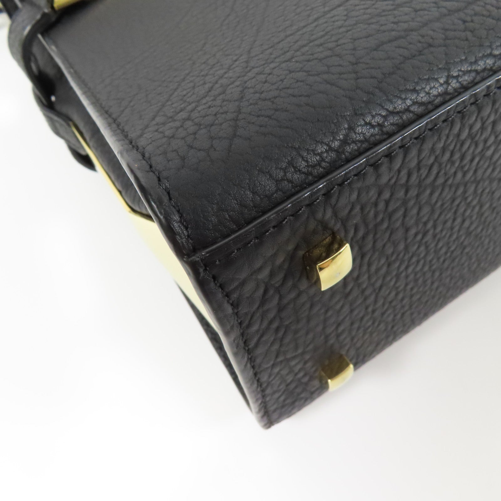 Delvaux 牛皮皮革Tempete MM金扣手挽肩背兩用袋