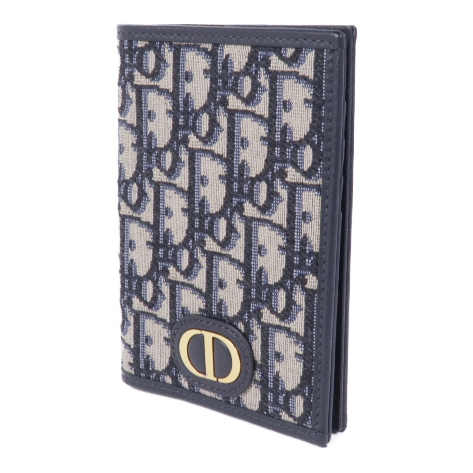 Dior 帆布/皮革Passport Holder金扣護照套