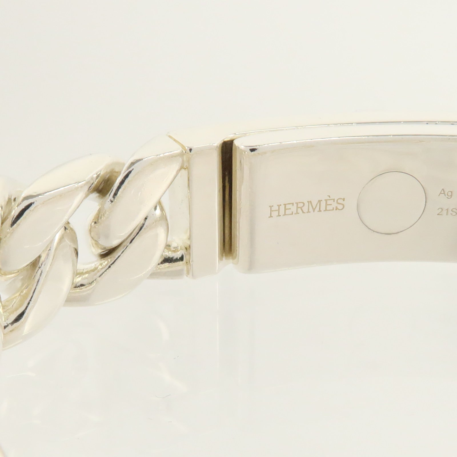 HERMES 925純銀Kelly Gourmette Bracelet銀扣手鏈