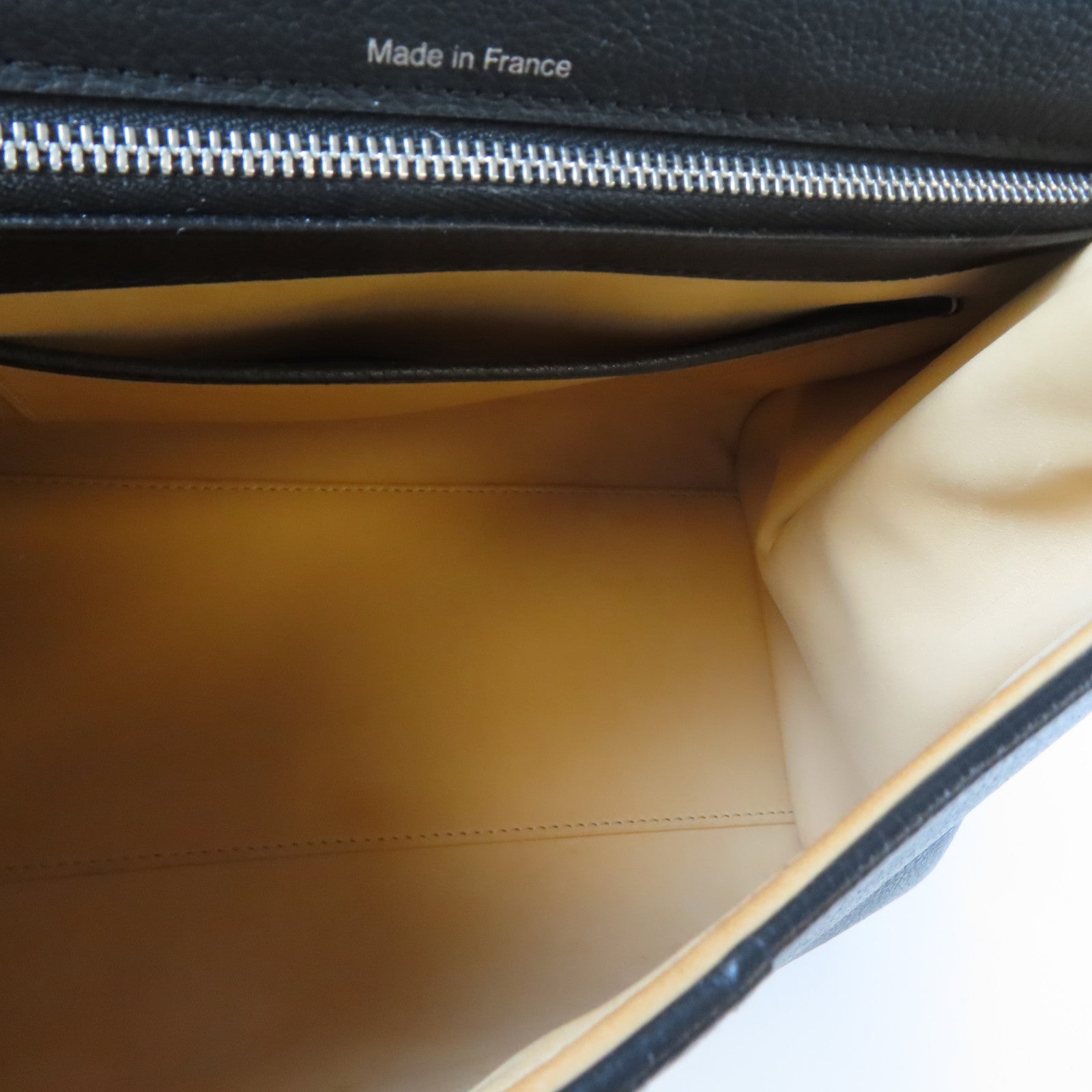 Delvaux 牛皮皮革Delaux Brillant MM銀扣手挽肩背兩用袋黑色