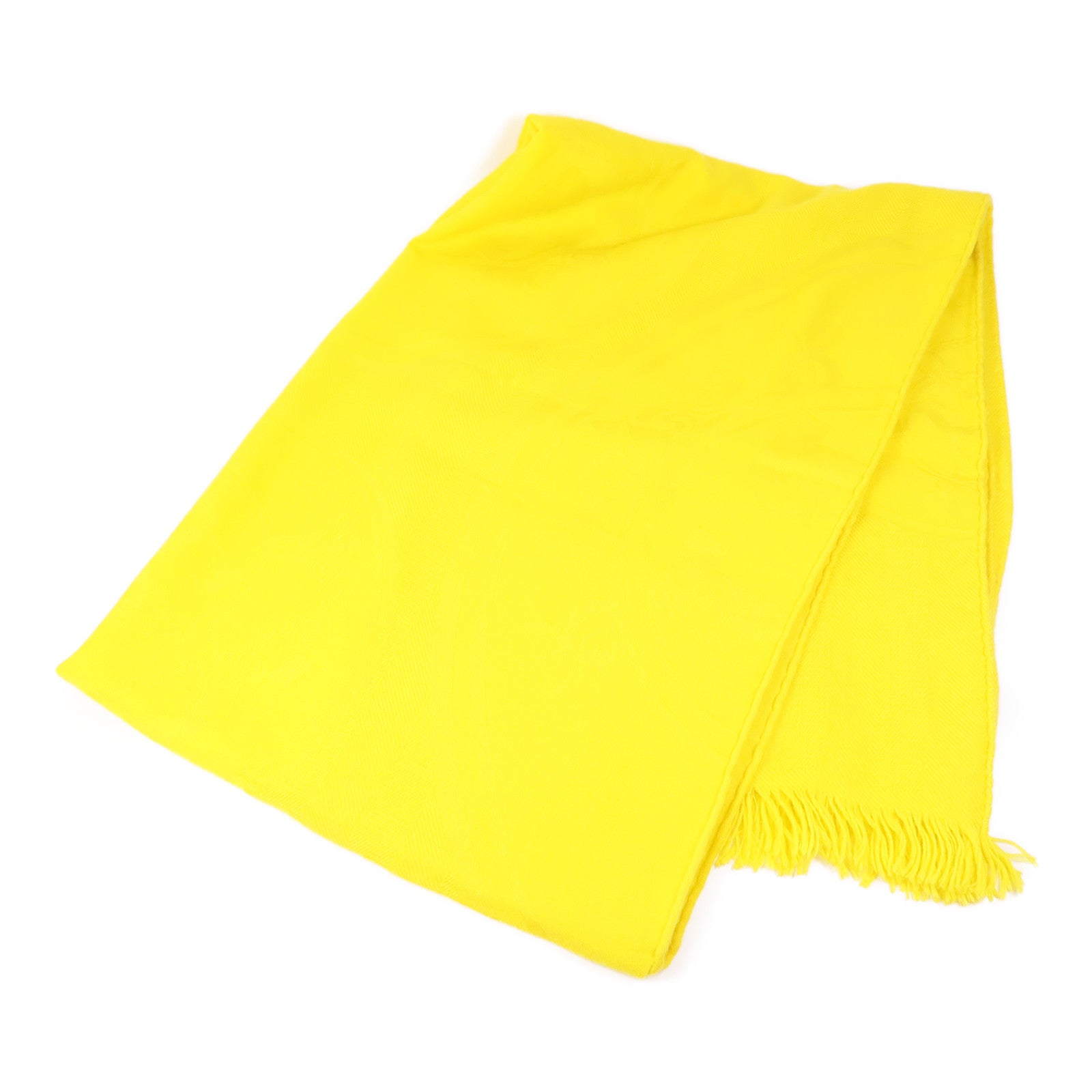 HERMES New Libris Scarf Cashmere Silk Yellow