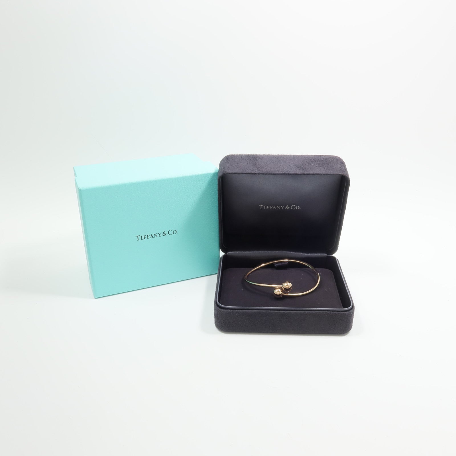 TIFFANY＆CO 18K玫瑰金Ball Bypass Bracelet手鐲