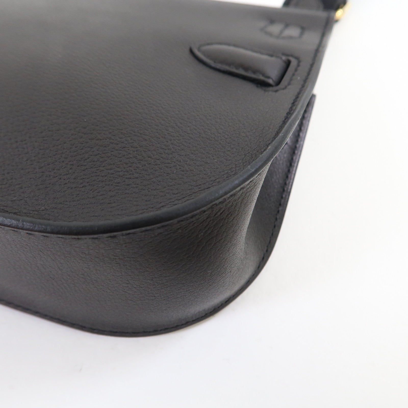 HERMES 【激減優惠】Evergrain皮革Mini Jypsiere金扣肩背袋黑色