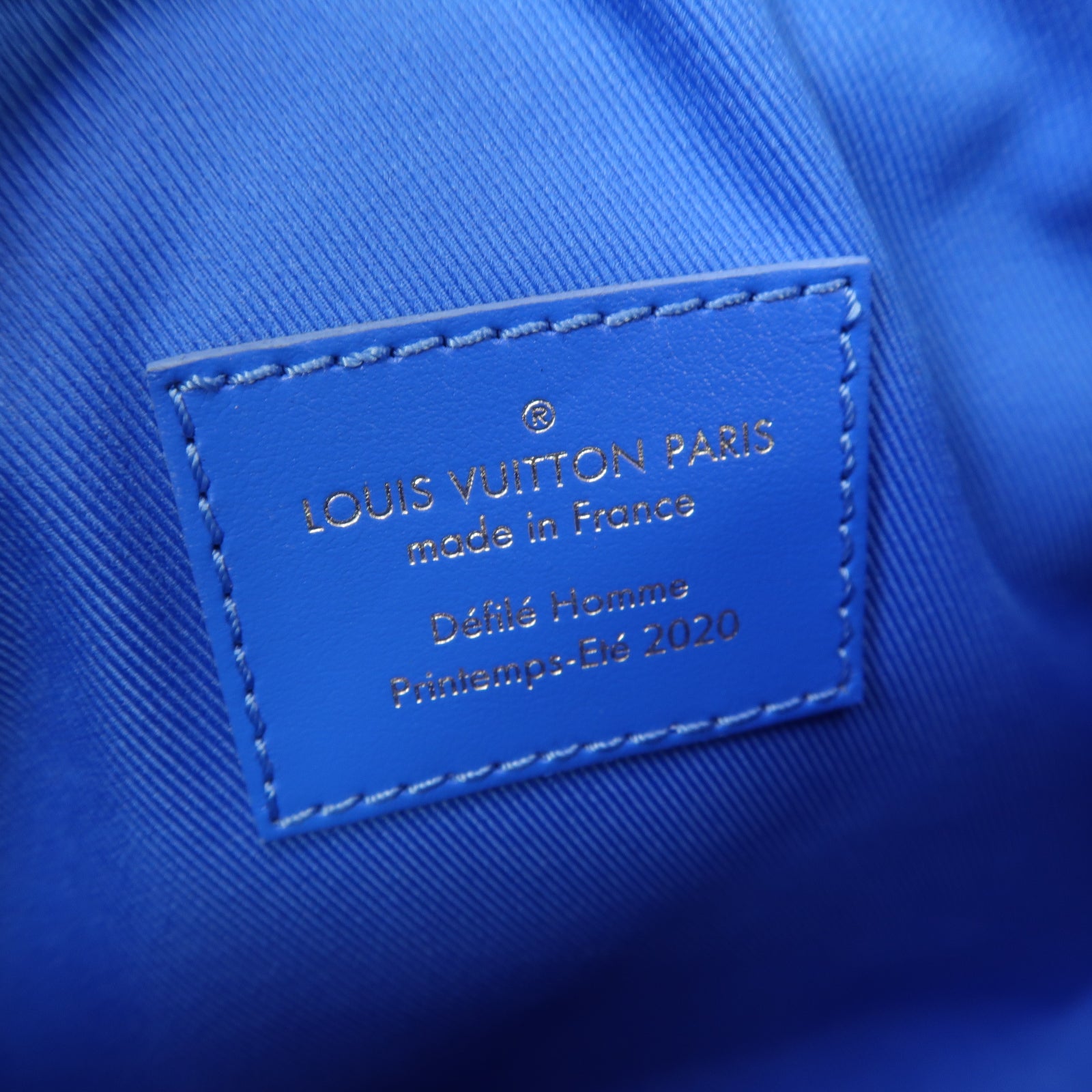 LOUIS VUITTON Monogram Clouds Soft Trunk銀扣肩背袋藍色