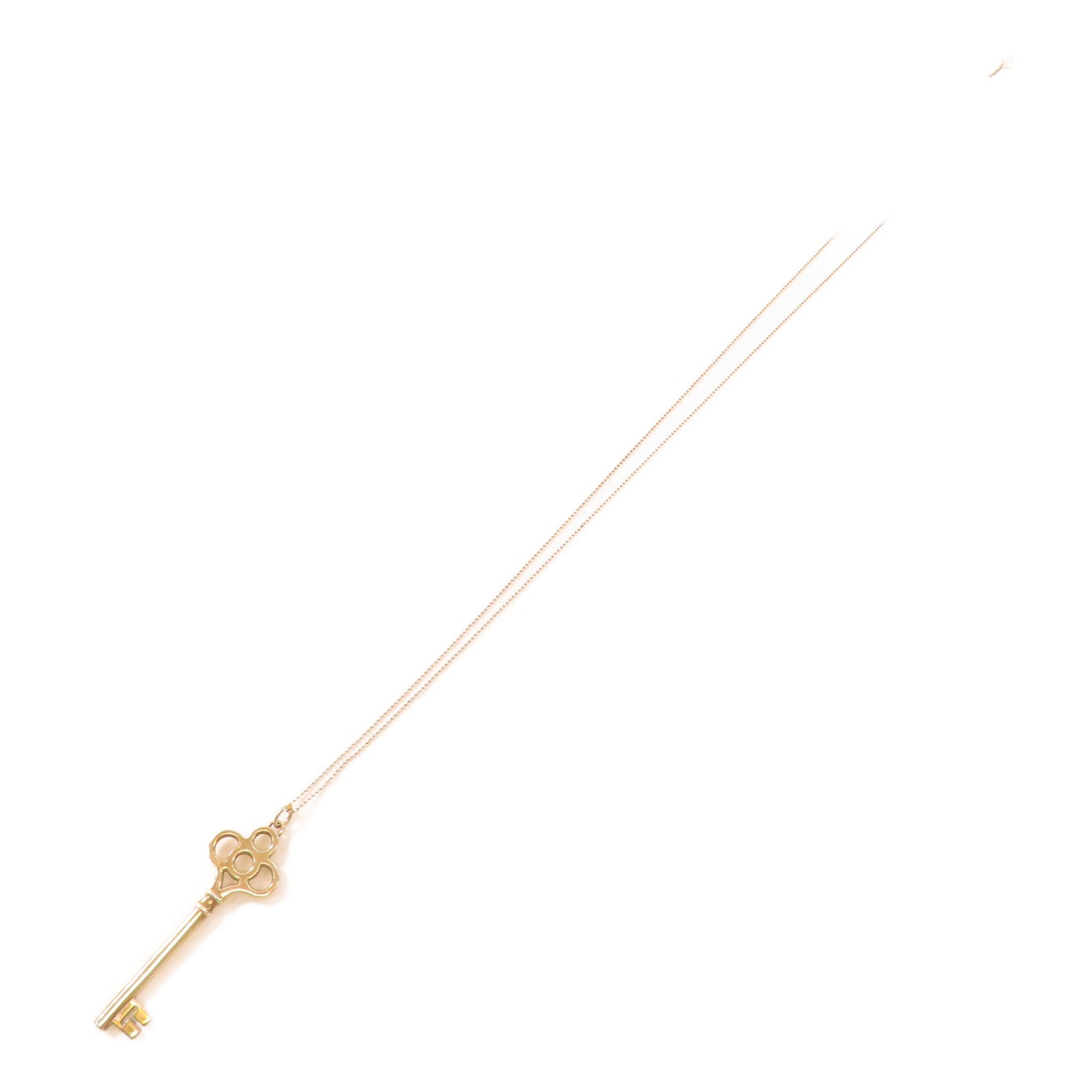 TIFFANY＆CO 925純銀Aad Co Sterling Key Pendant Necklace項鍊銀色