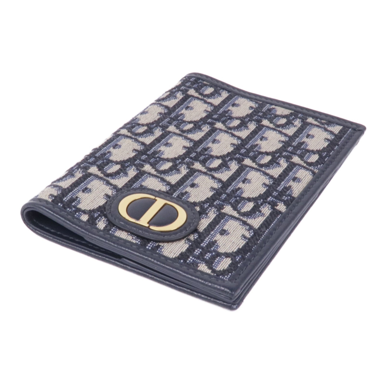 Dior 帆布/皮革Passport Holder金扣護照套