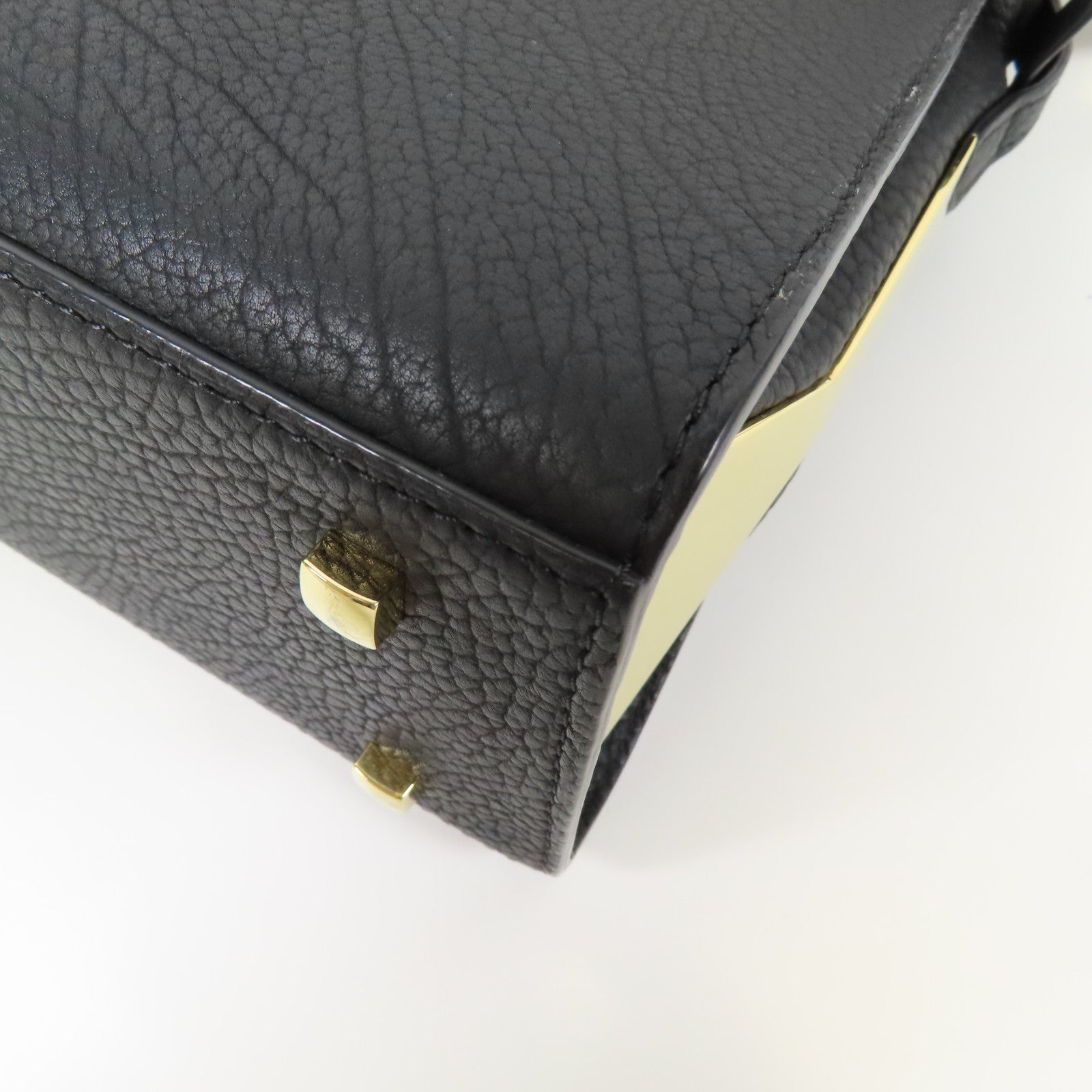 Delvaux 牛皮皮革Tempete MM金扣手挽肩背兩用袋